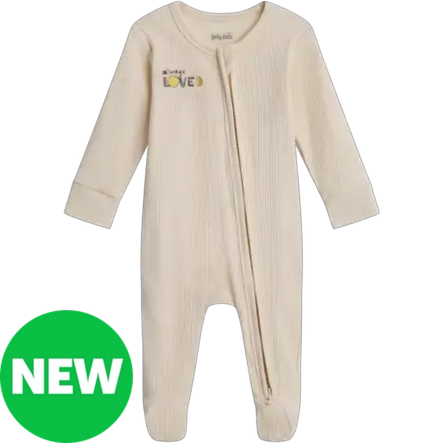Image of Jolly Tots Basics Unisex Ribbed Sleepsuit Newborn
