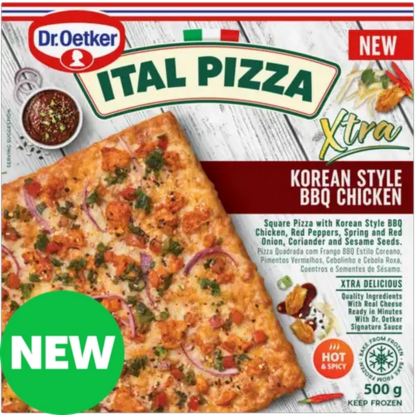 Image of Dr. Oetker Frozen Korean Style BBQ Chicken Pizza 500g 