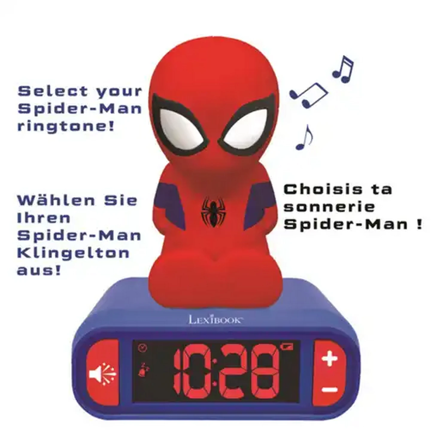 Image of Lexibook Spider-Man 3D Nightlight Digital Alarm Clock
