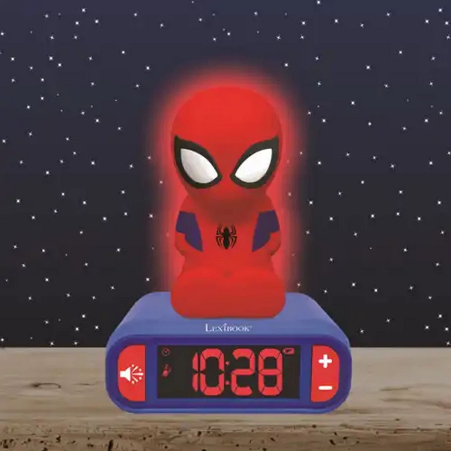 Image of Lexibook Spider-Man 3D Nightlight Digital Alarm Clock