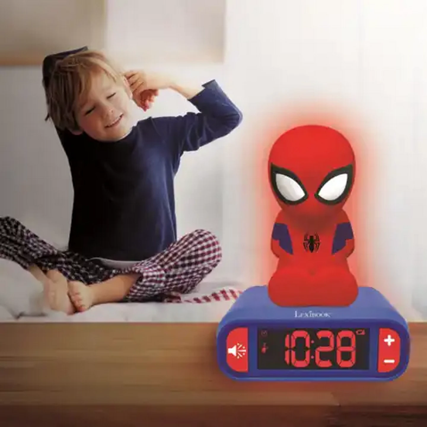 Image of Lexibook Spider-Man 3D Nightlight Digital Alarm Clock