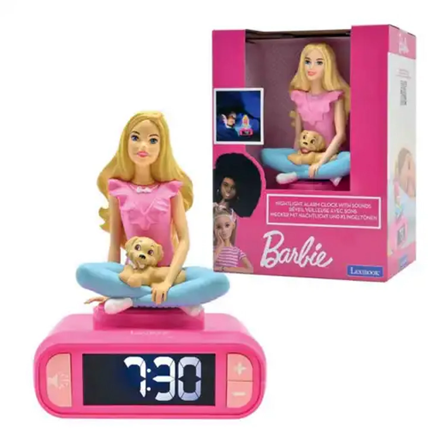 Image of Lexibook Barbie 3D Nightlight Digital Alarm Clock