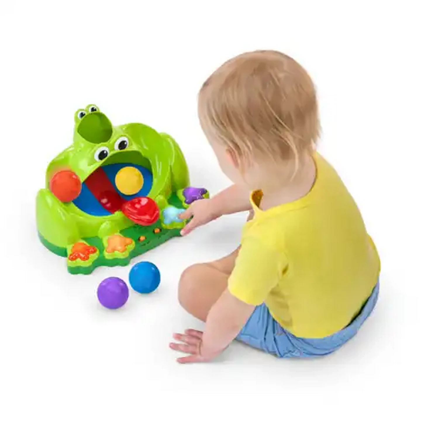 Image of Bright Starts Poppin' Ball Frog Toy 6 Months +
