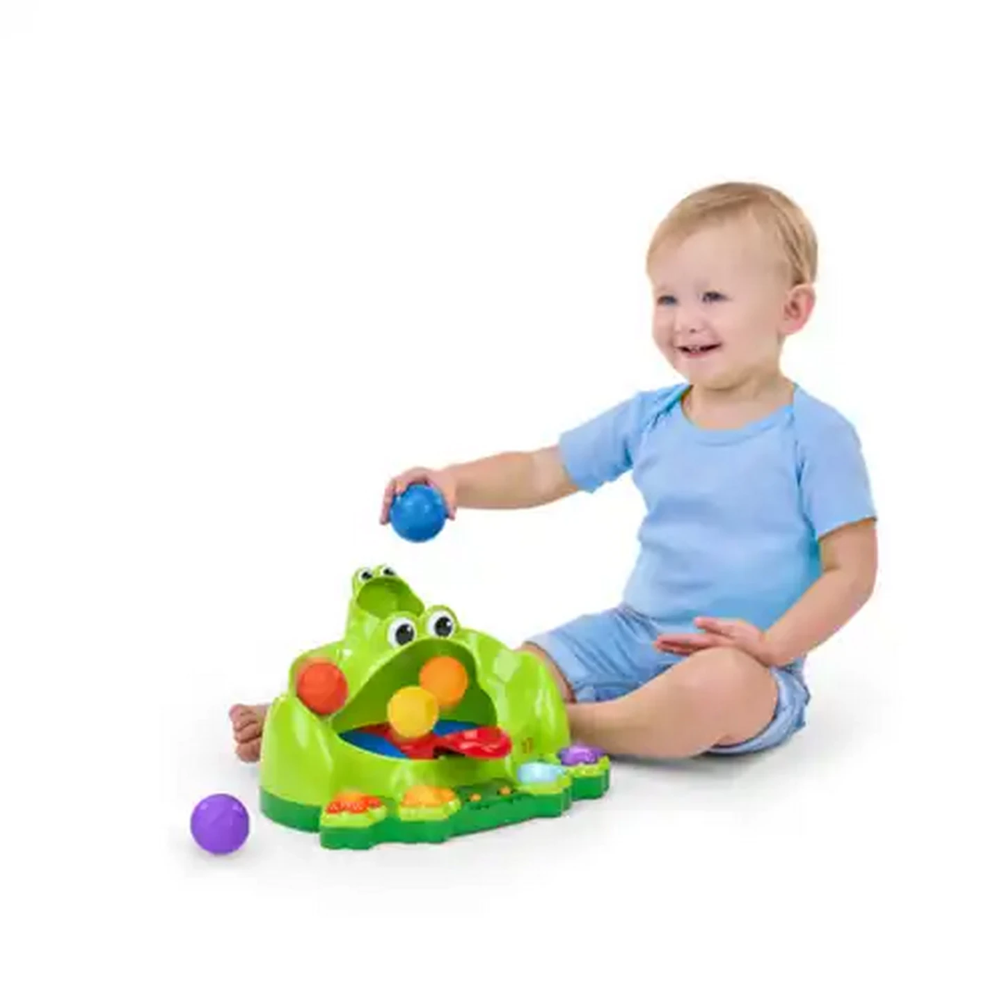 Image of Bright Starts Poppin' Ball Frog Toy 6 Months +