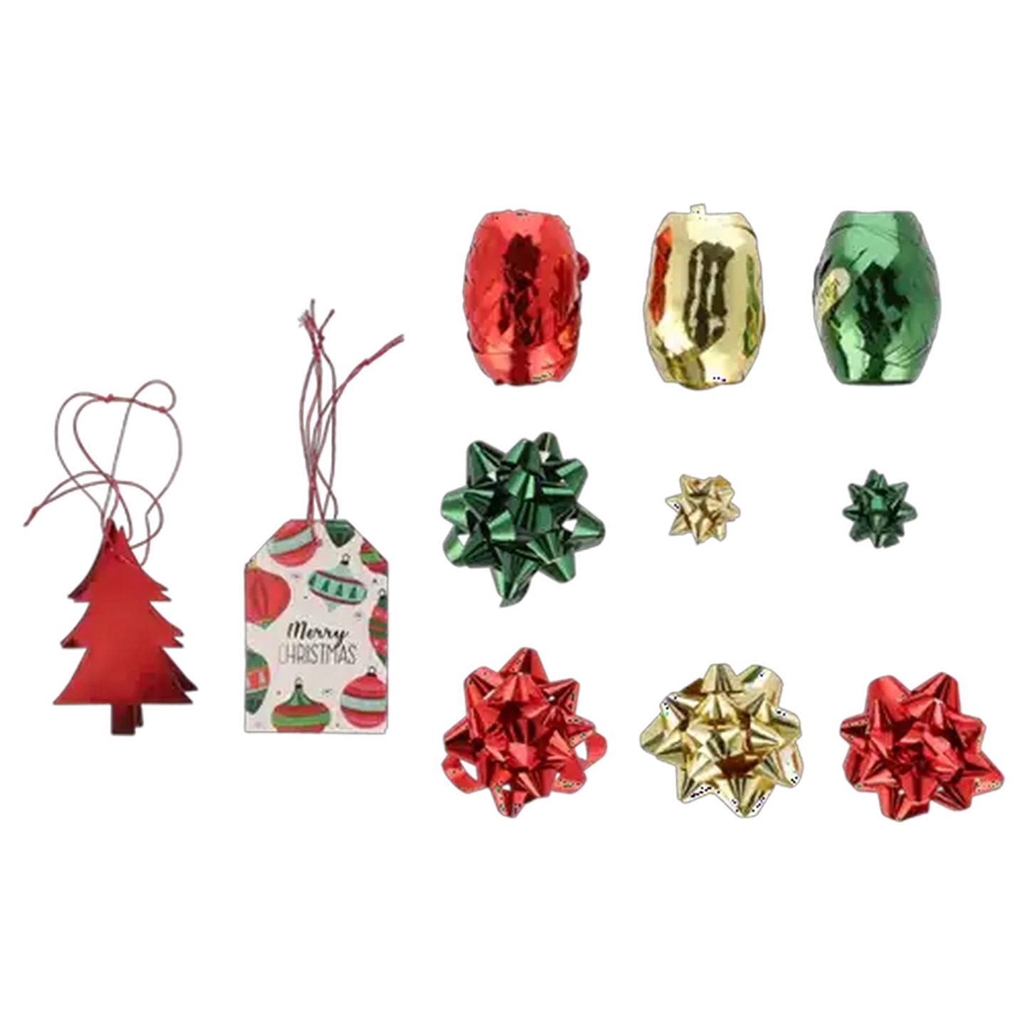 Image of Christmas Tag Ribbon & Bow Accessory Pack 15-Piece