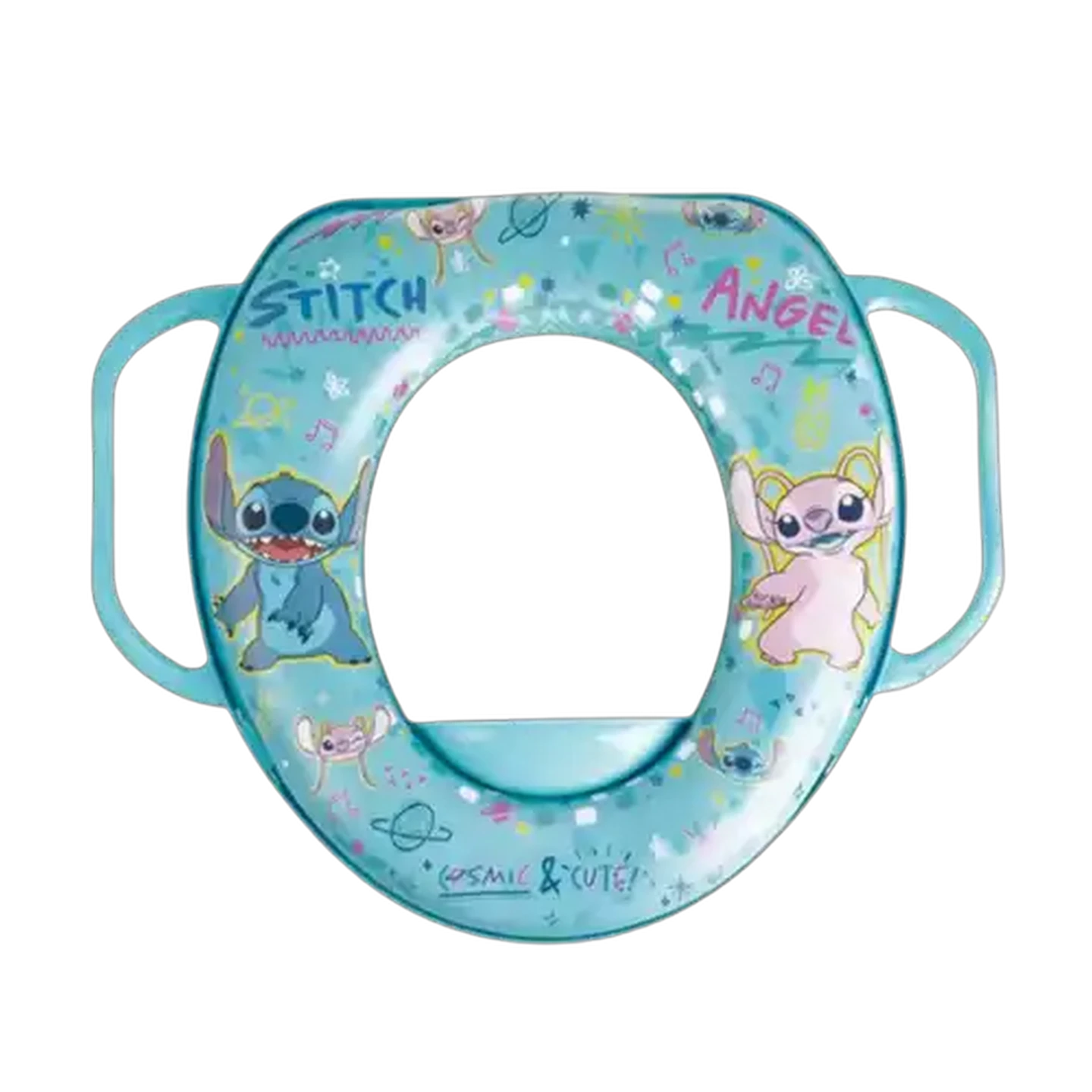 Image of Dreambaby Stitch Mini Toilet Seat With Handles 10 Months+