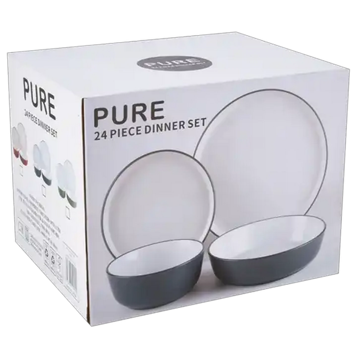 Image of Pure Dinner Set 24-Piece (Colour May Vary)