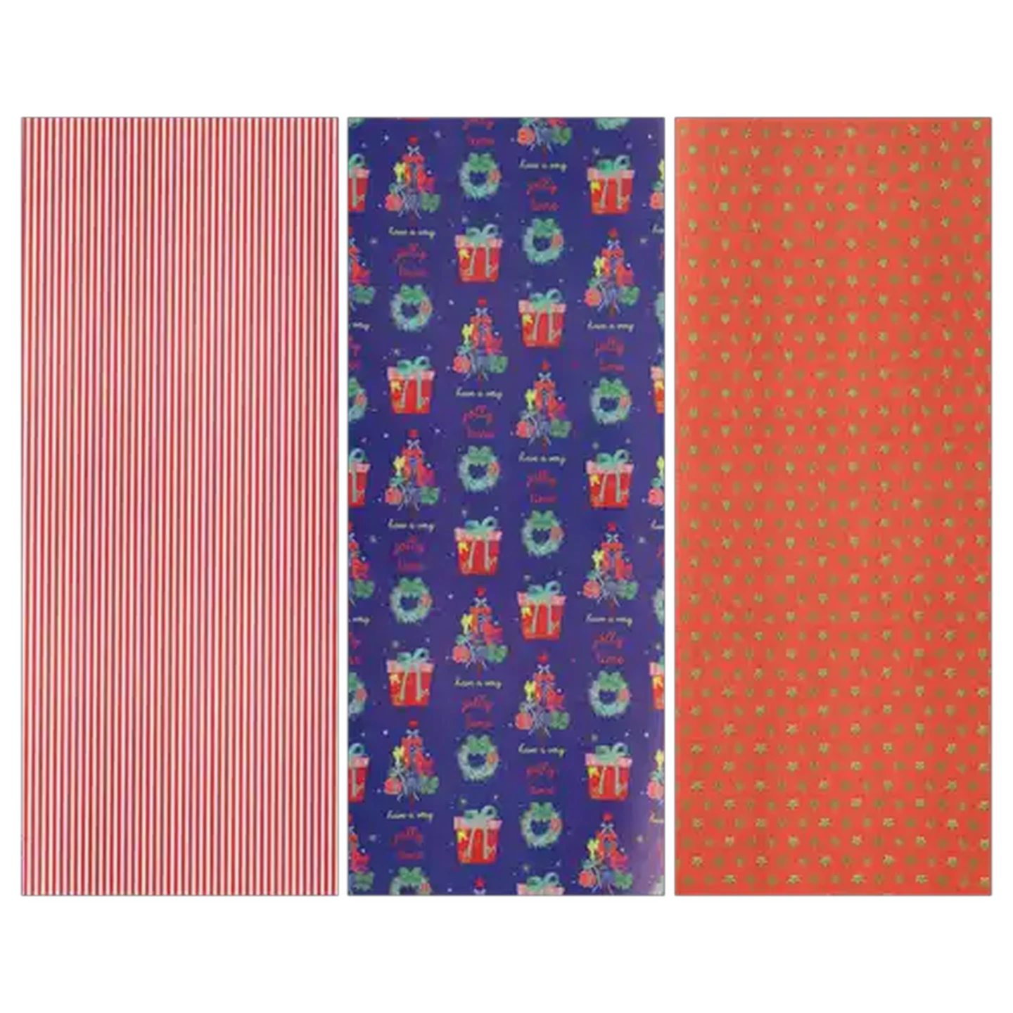 Image of Bows & Wishes Christmas Gift Wrap 1m 3-Pack (Design May Vary)