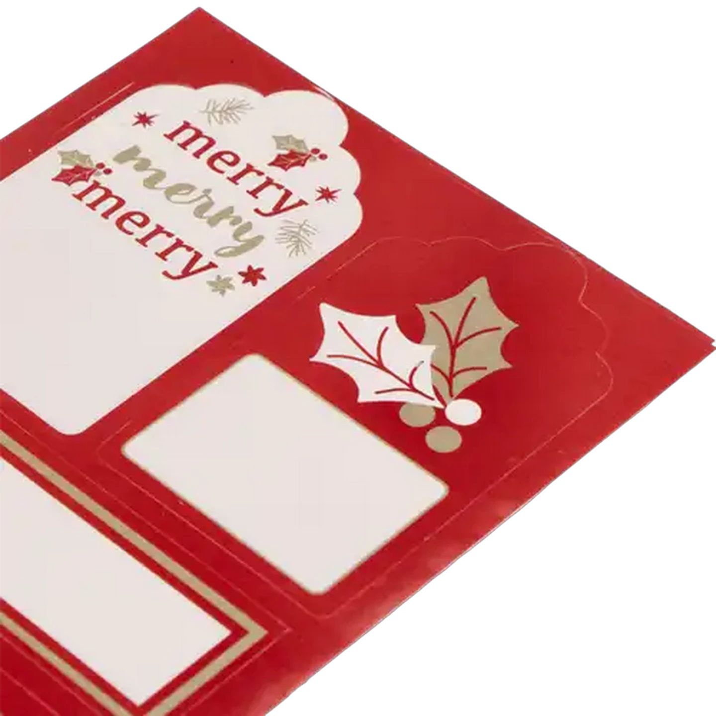 Image of Merry Foliage Stick-On Christmas Labels 20-Pack
