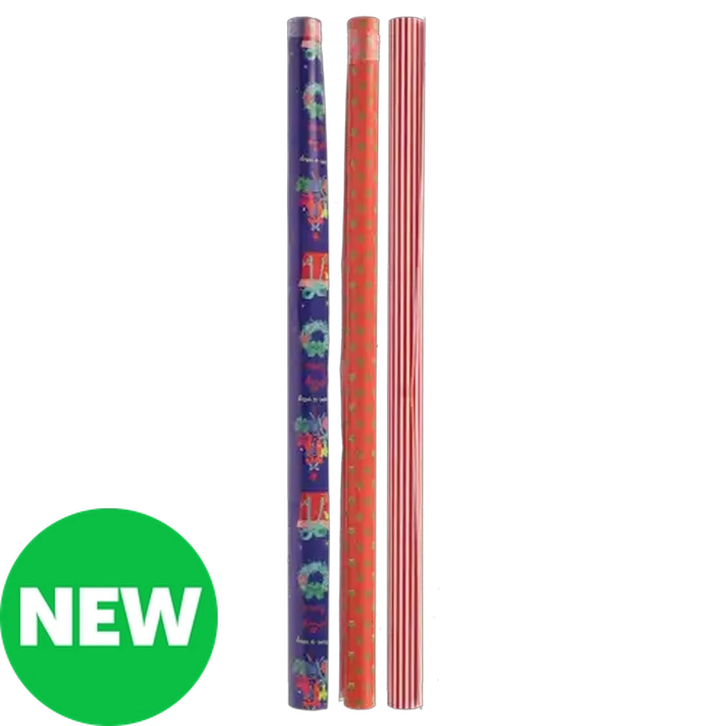 Image of Bows & Wishes Christmas Gift Wrap 1m 3-Pack (Design May Vary)