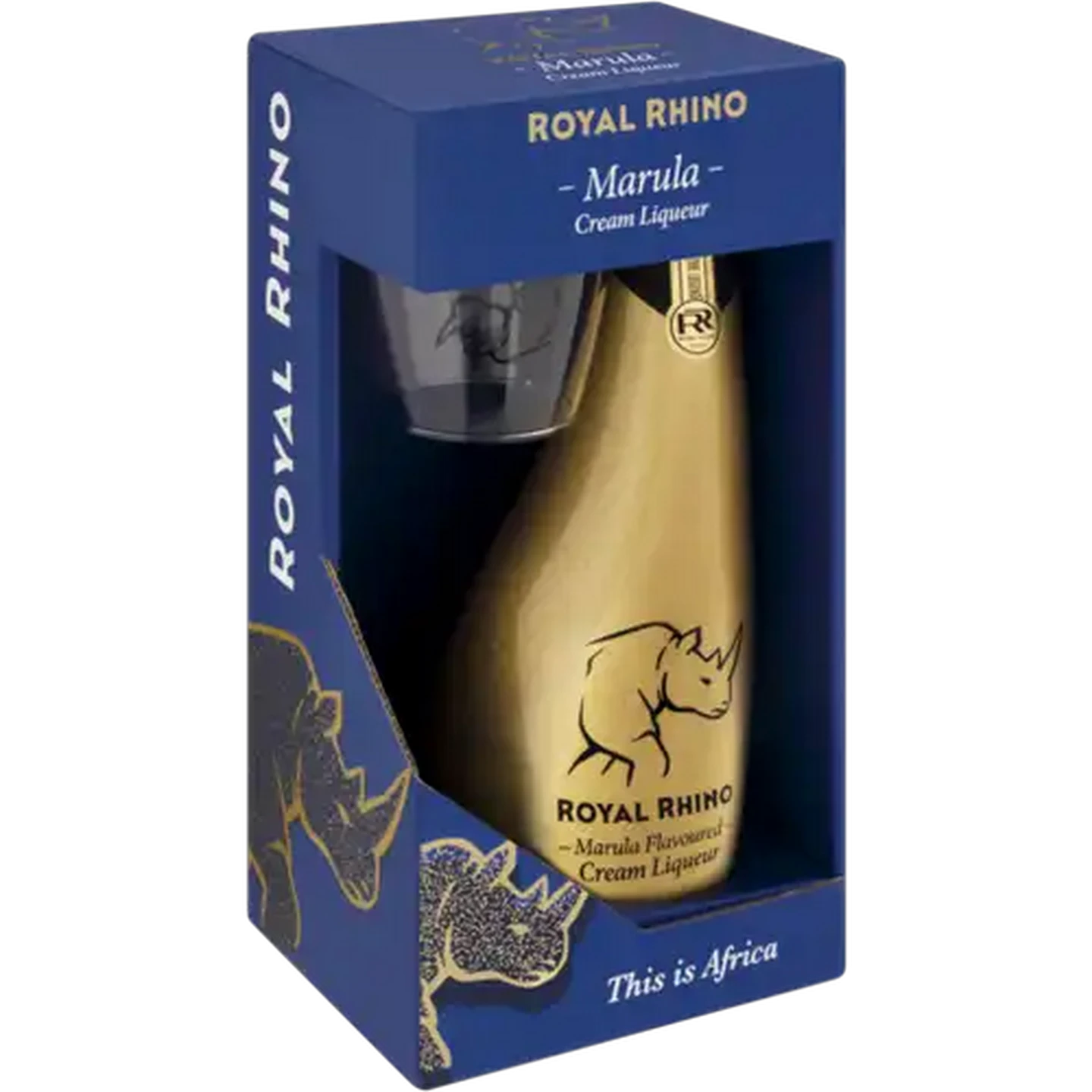 Image of Royal Rhino Marula Cream Liqueur Gift Pack Bottle 750ml 