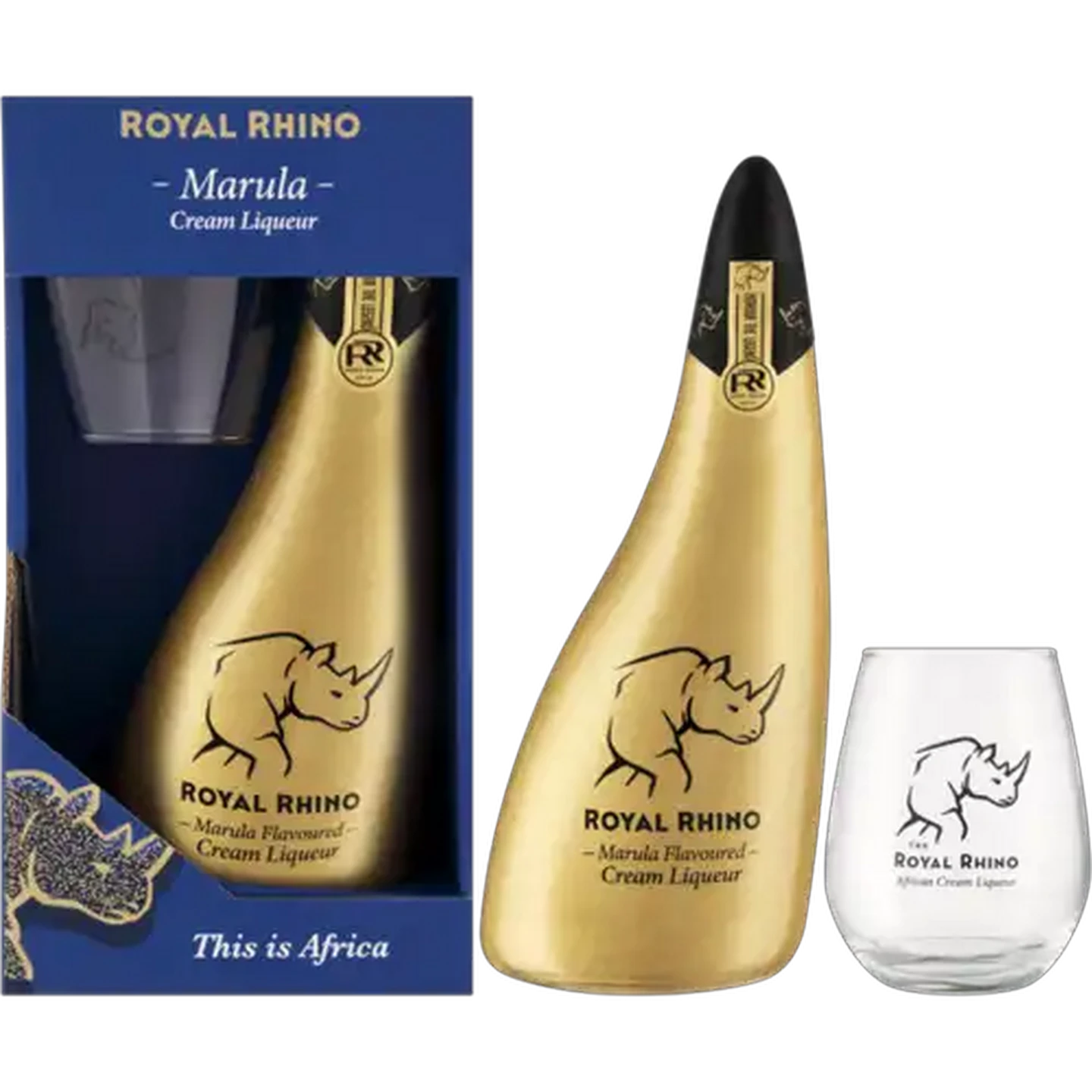 Image of Royal Rhino Marula Cream Liqueur Gift Pack Bottle 750ml 