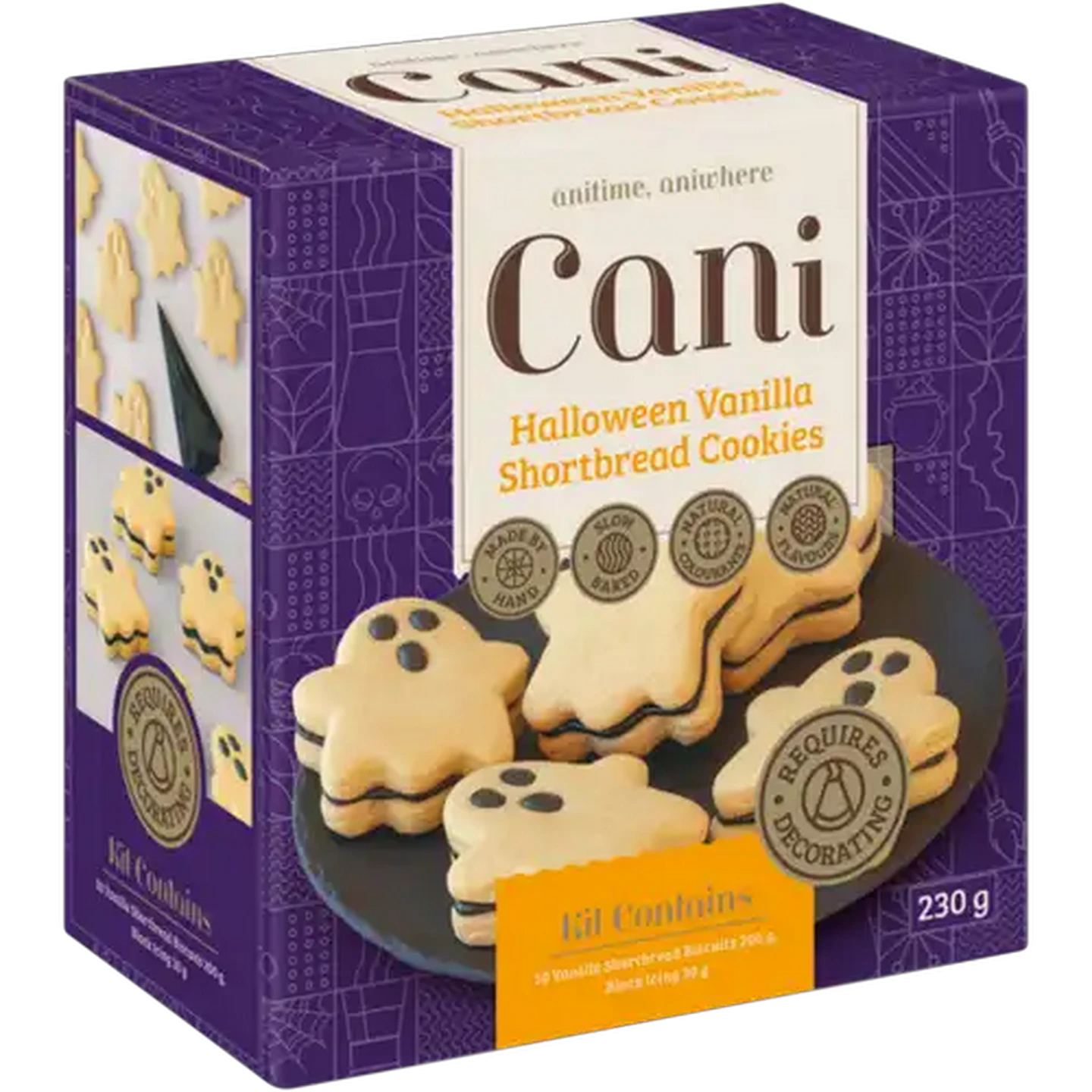 Image of Cani Halloween Vanilla Shortbread Cookies Kit 230g 