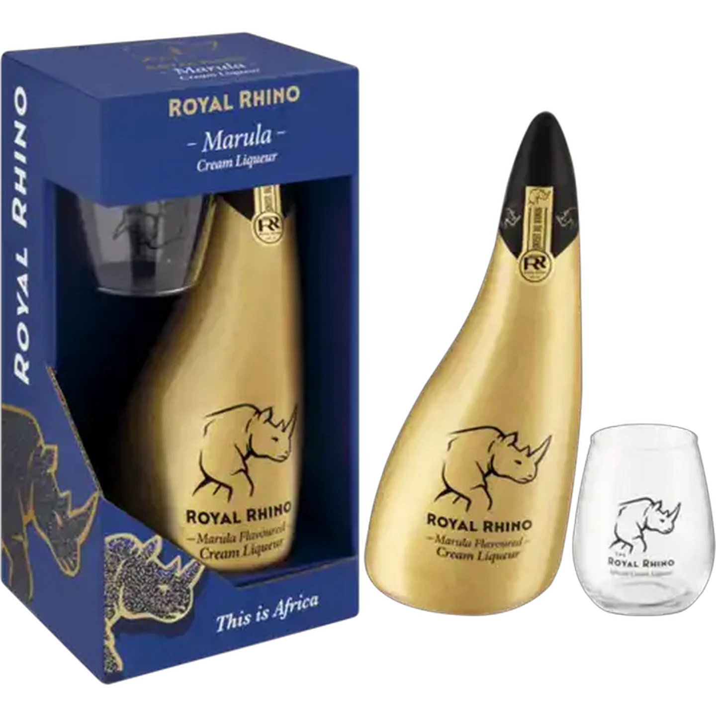 Image of Royal Rhino Marula Cream Liqueur Gift Pack Bottle 750ml 