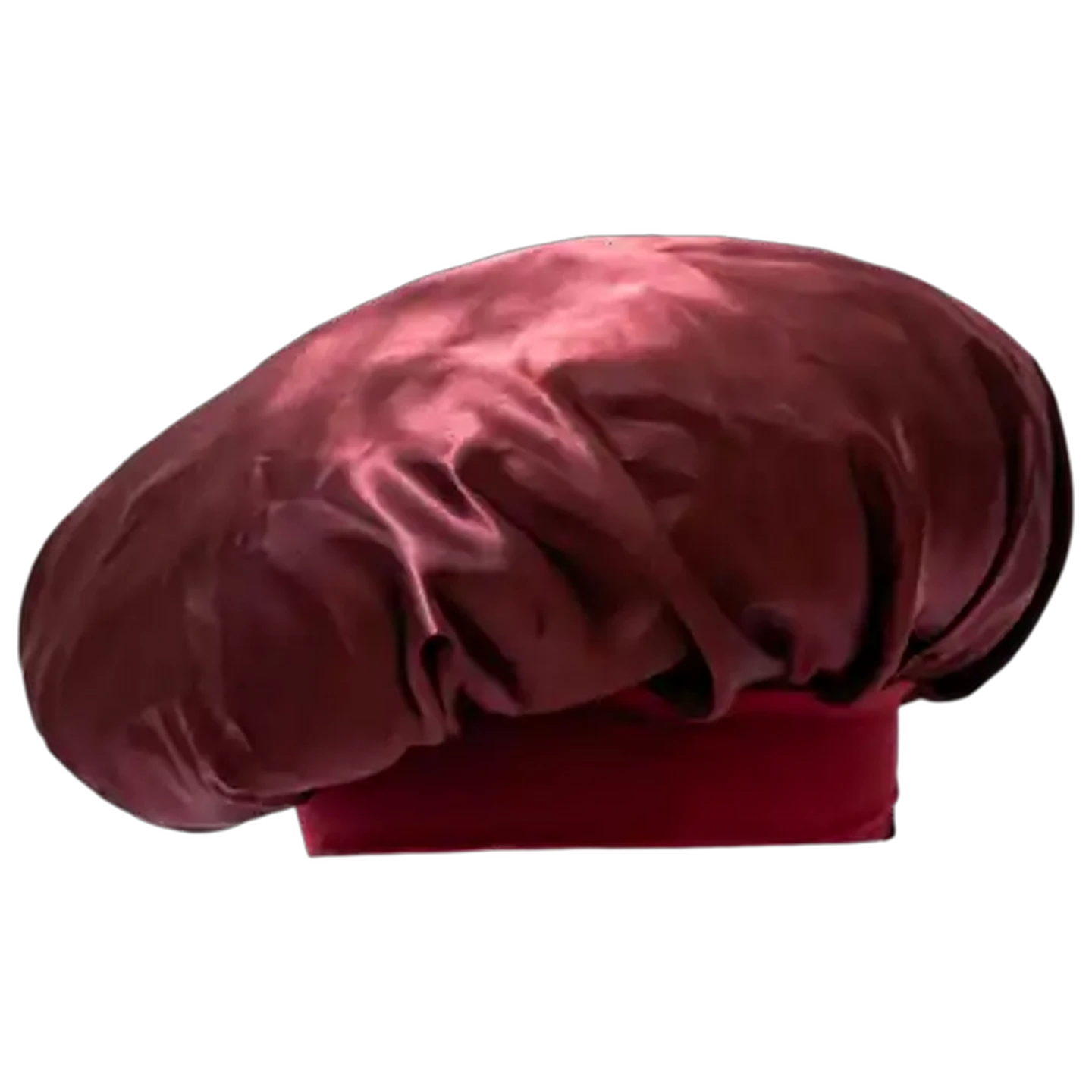 Image of Mhle Burgundy Adjustable Satin Bonnet 2 Pack XL
