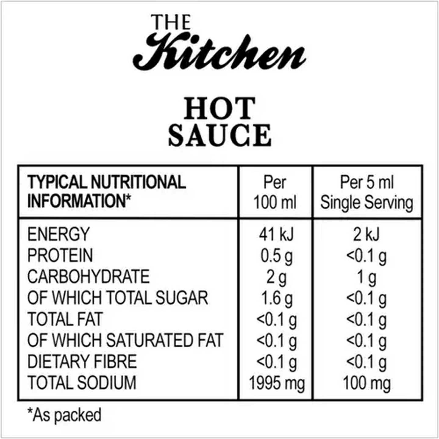 Image of The Kitchen Hot Sauce 176ml 