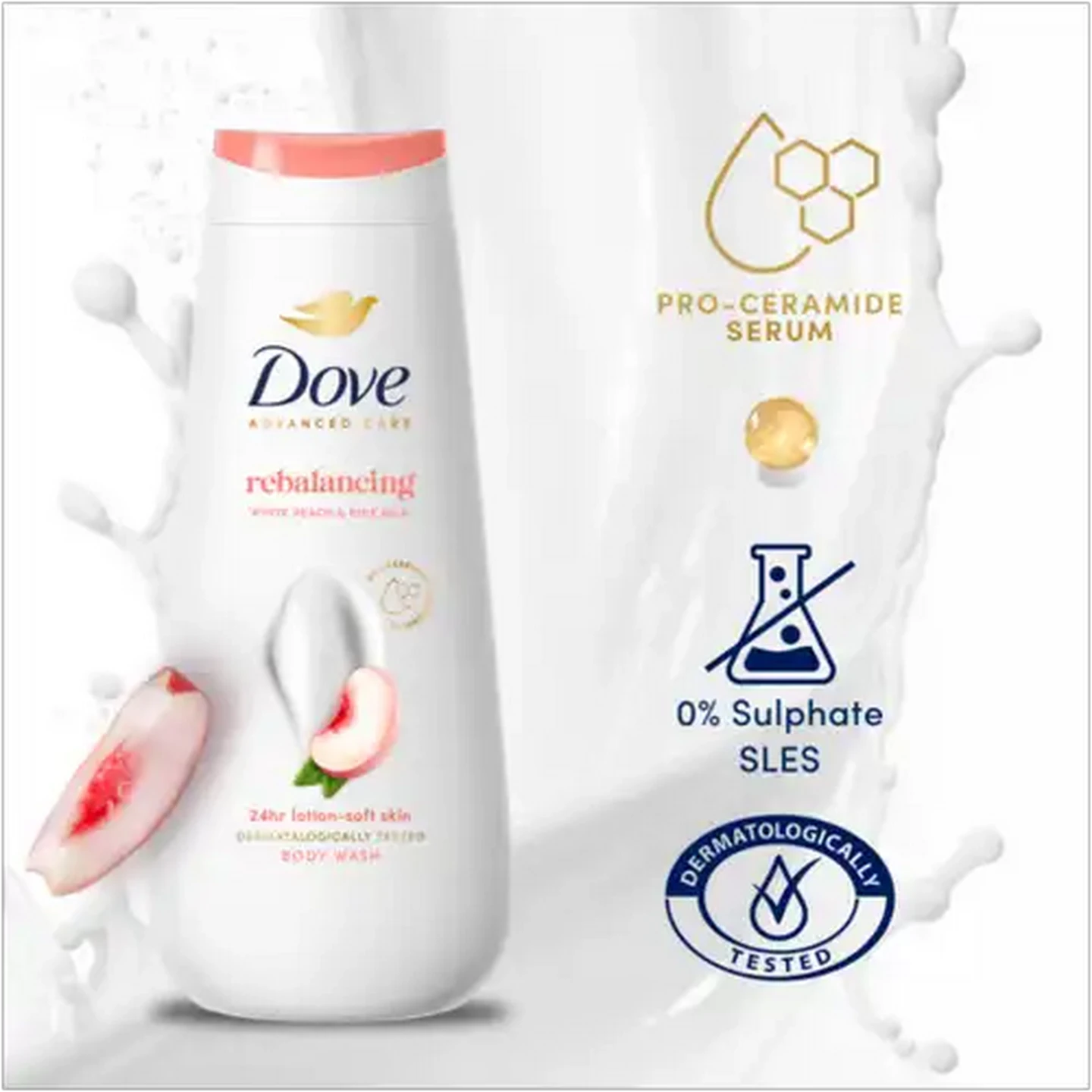 Image of Dove Advanced Care Rebalancing Body Wash 400ml 