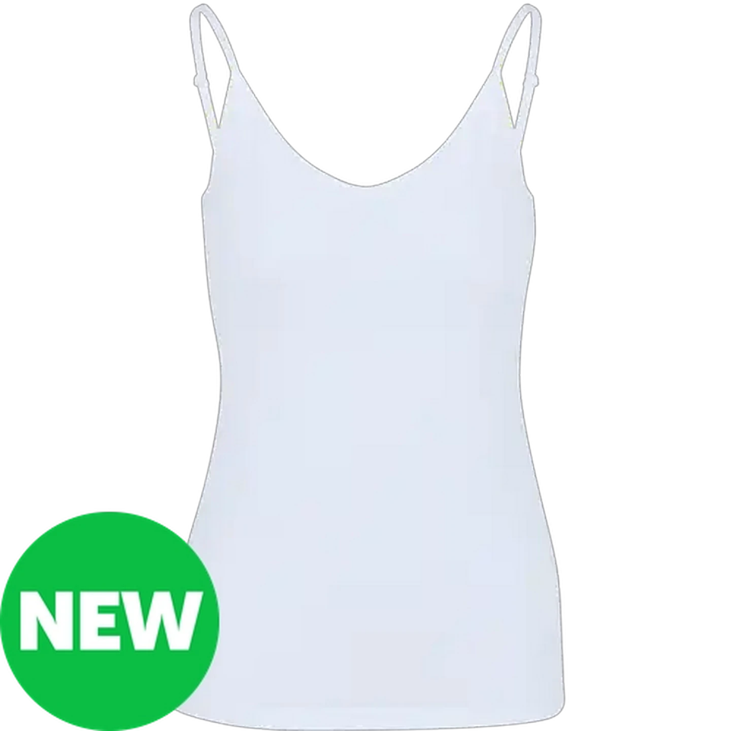 Image of Every Wear Ladies White Strappy Vest Large