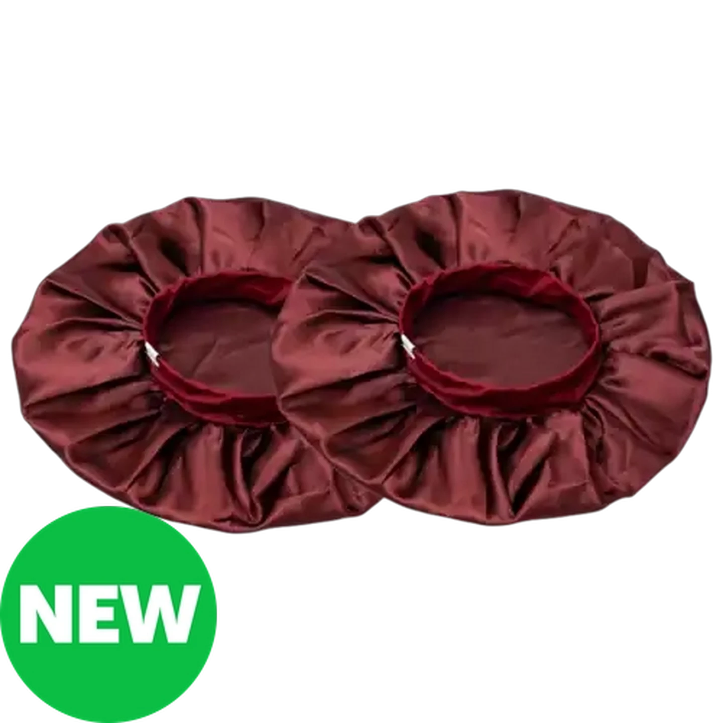 Image of Mhle Burgundy Adjustable Satin Bonnet 2 Pack XL