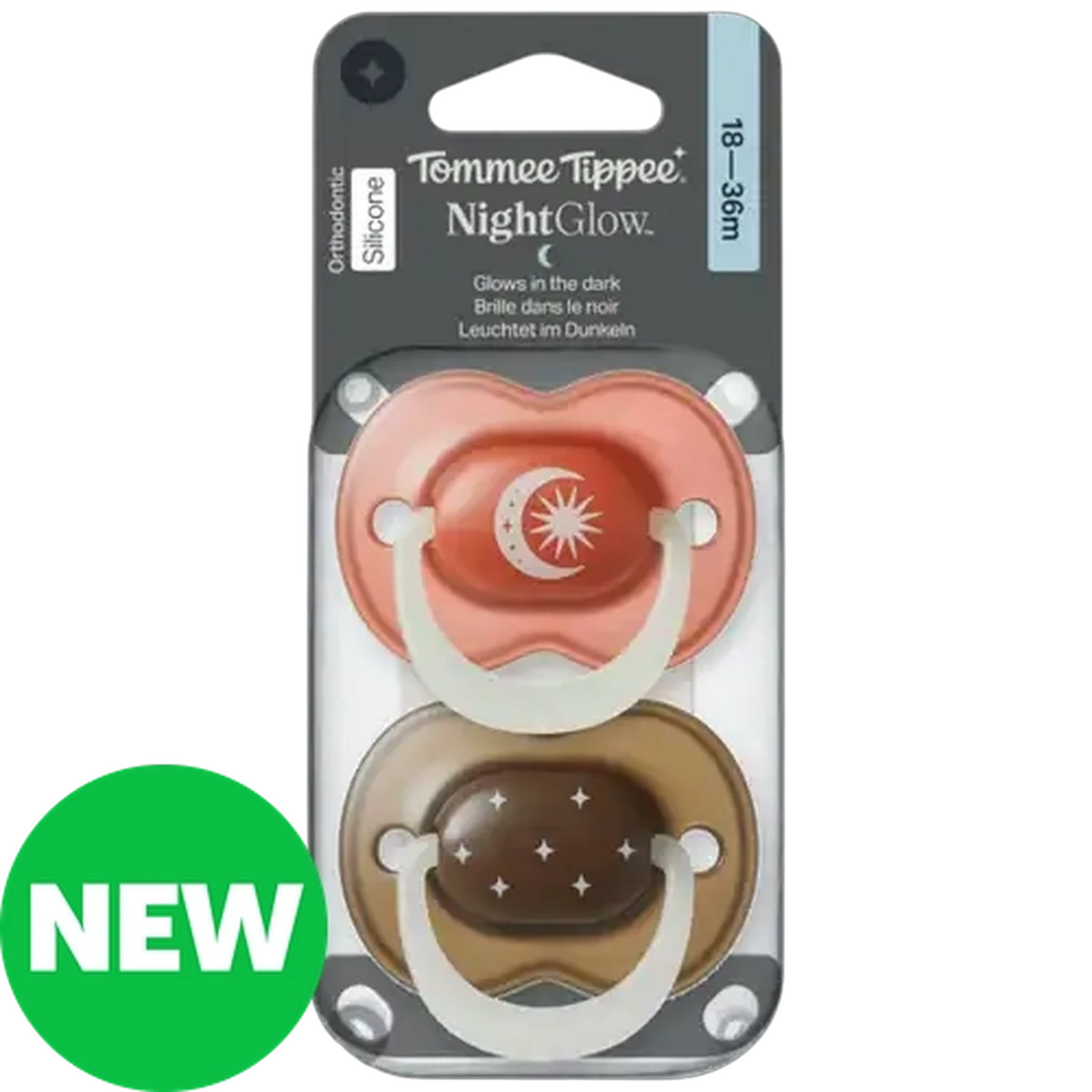 Image of Tommee Tippee NightGlow Dummy 18-36 Months 2-Pack
