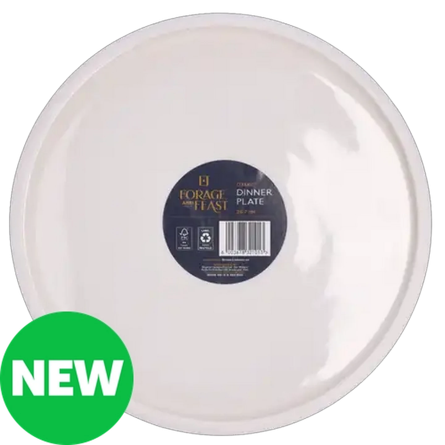 Image of Forage And Feast Hush Ceramic Dinner Plate 26.7cm