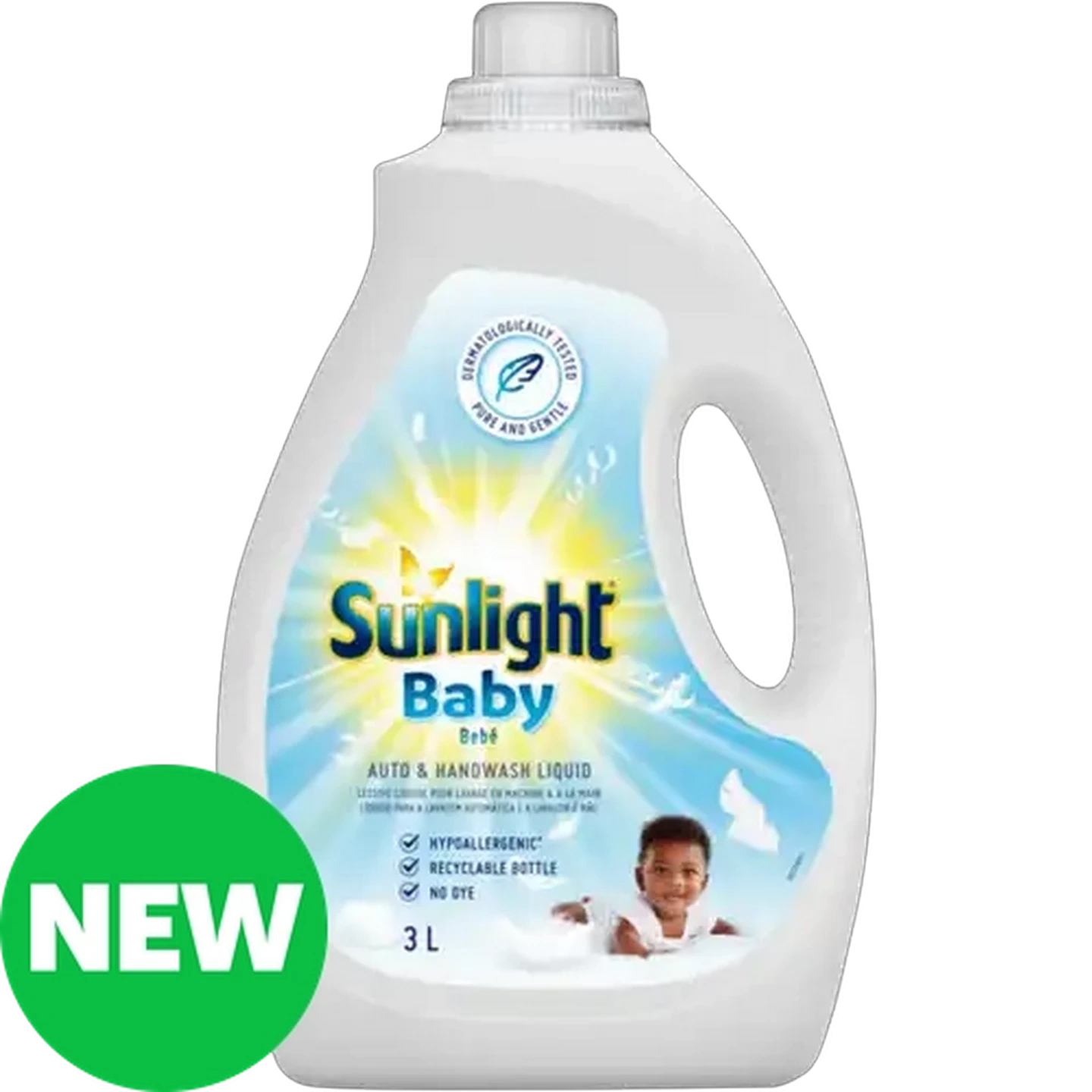 Image of Sunlight Baby Auto & Handwash Liquid Detergent 3L 