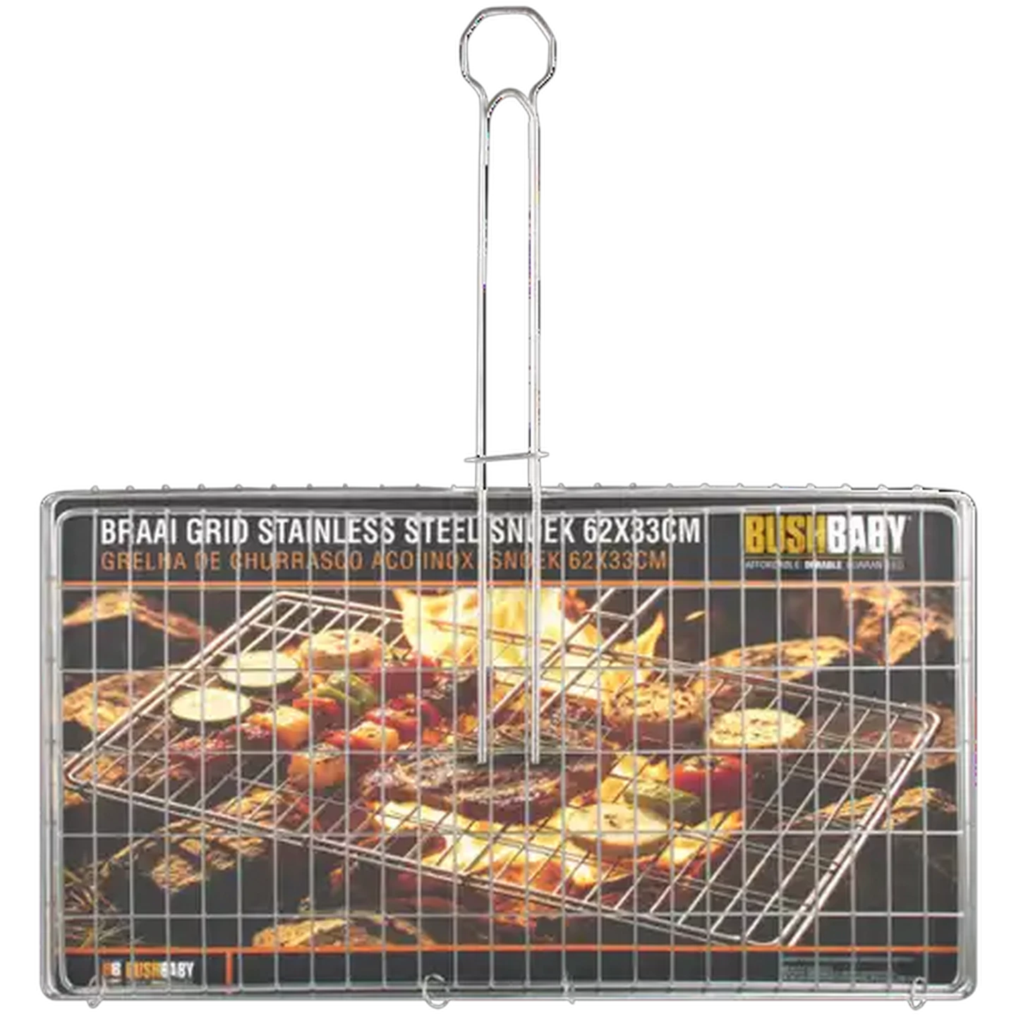Image of Bush Baby Stainless Steel Snoek Braai Grid 620mm x 330mm