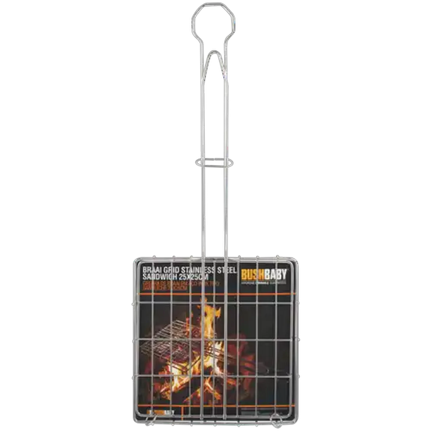 Image of Bush Baby Stainless Steel Sandwich Braai Grid 250mm x 250mm