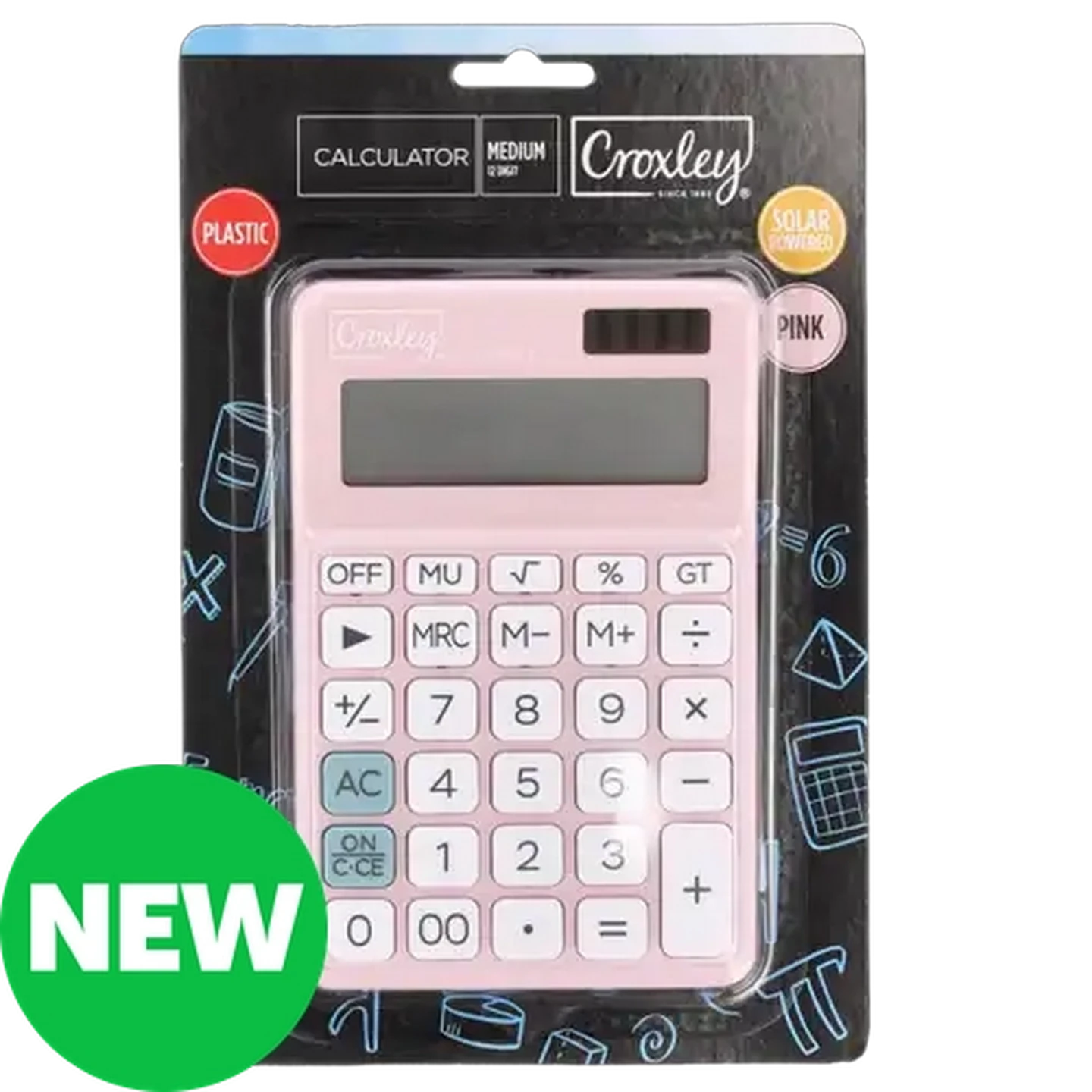 Image of Croxley Pink 12 Digit Calculator
