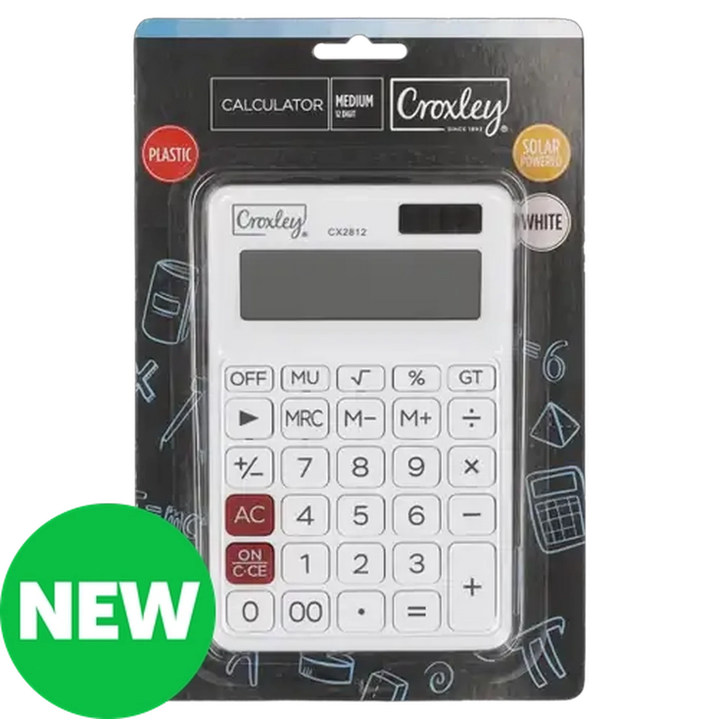 Image of Croxley White 12 Digit Calculator