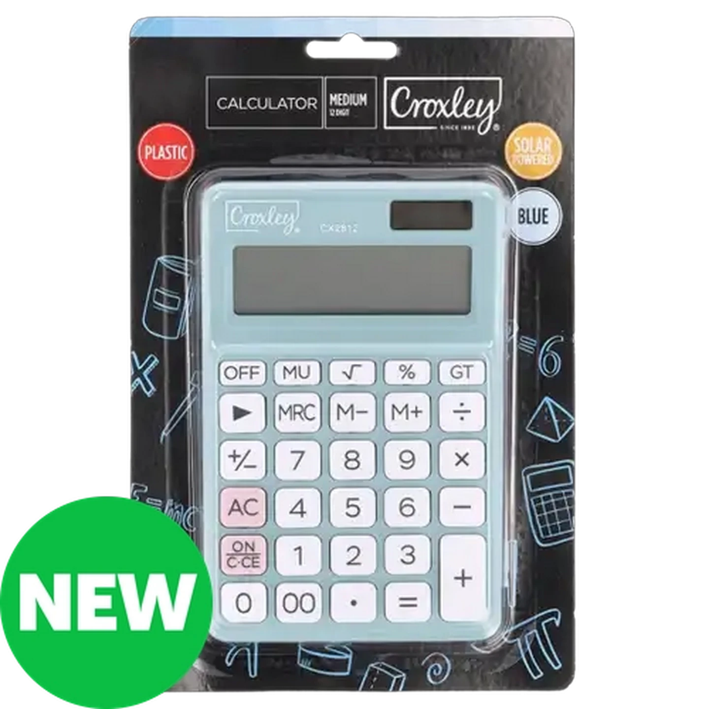 Image of Croxley Blue 12 Digit Calculator