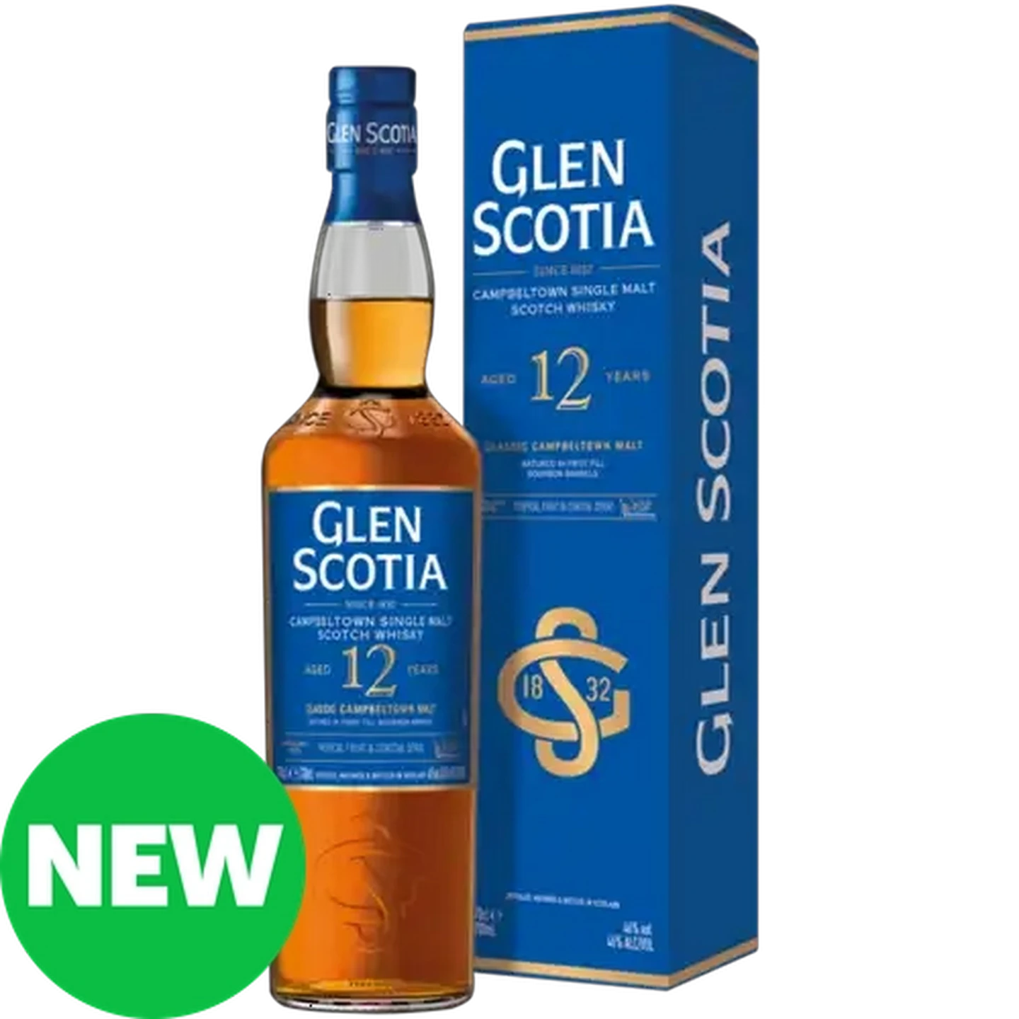 Image of Glen Scotia 12-Year-Old Campbeltown Single Malt Scotch Whisky Bottle 700ml