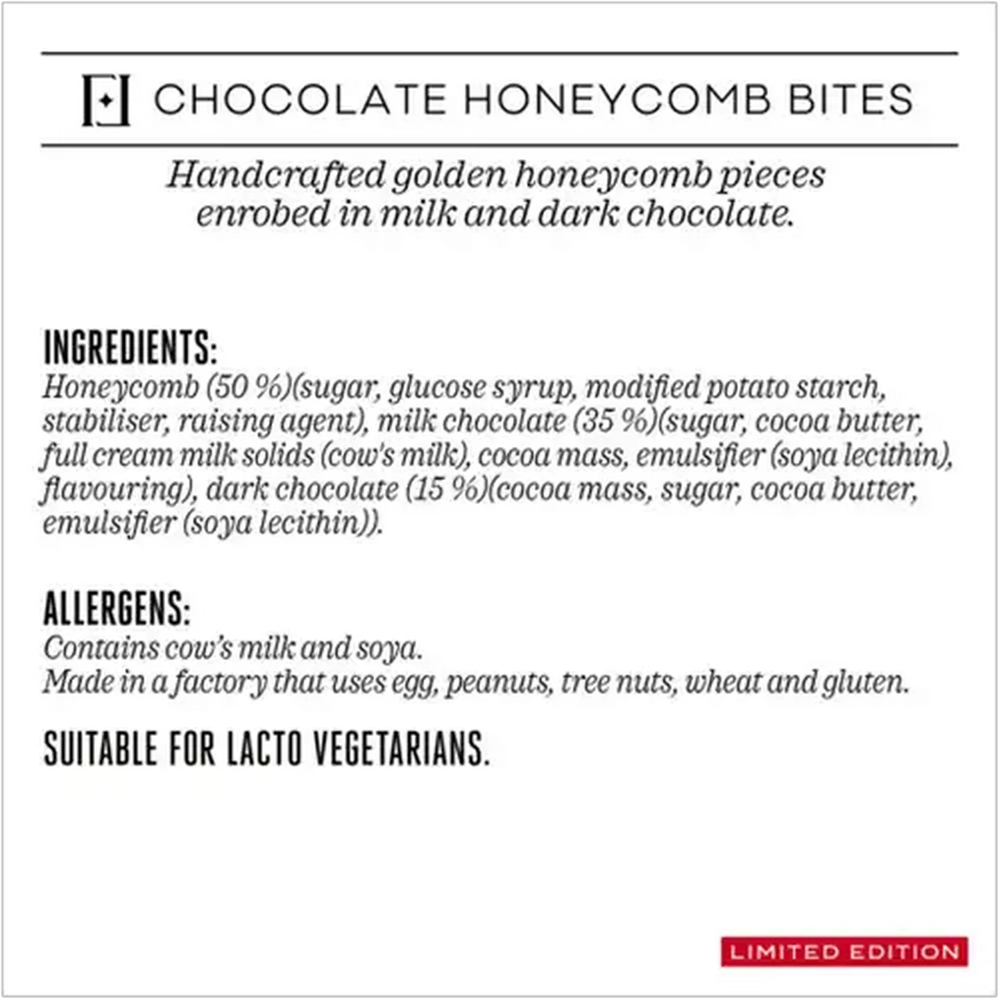 Image of Forage And Feast Limited Edition Chocolate Honeycomb Bites 150g 