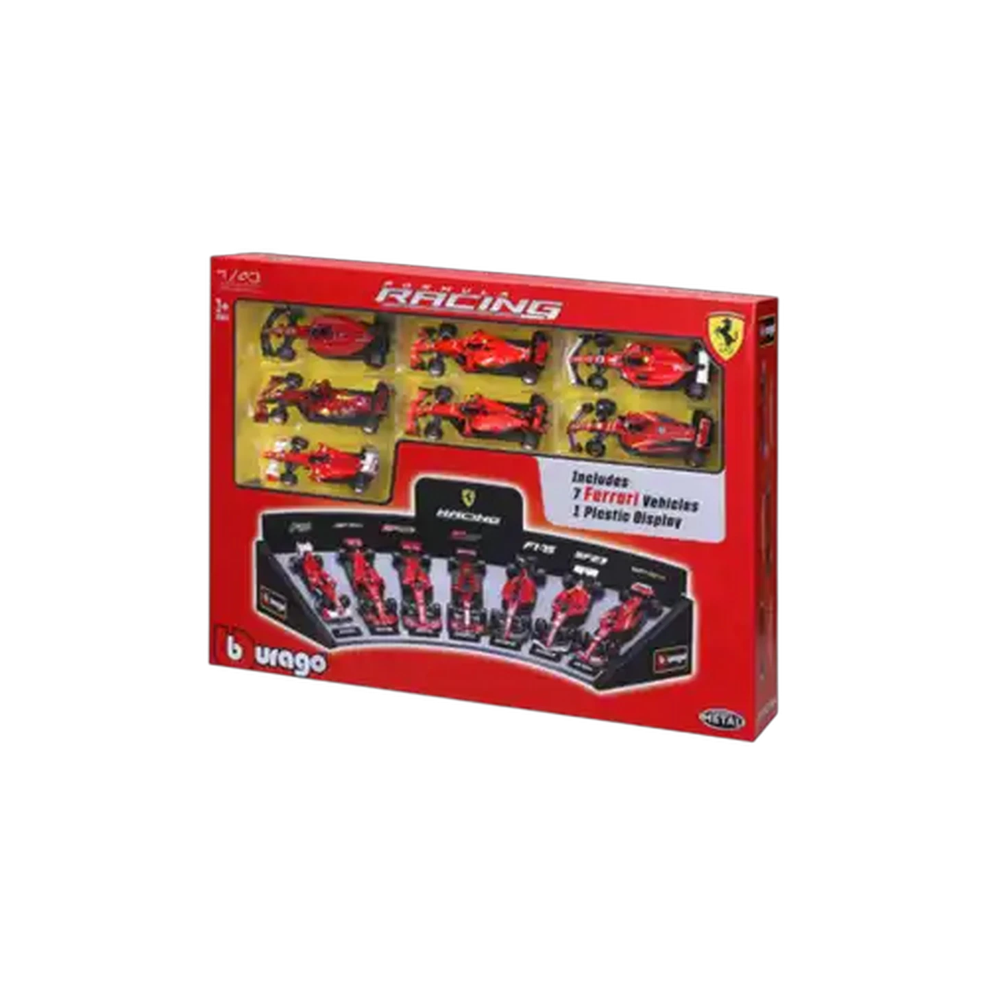Image of Bburago F1 Ferrari Display 1:43 Scale 7-Pack