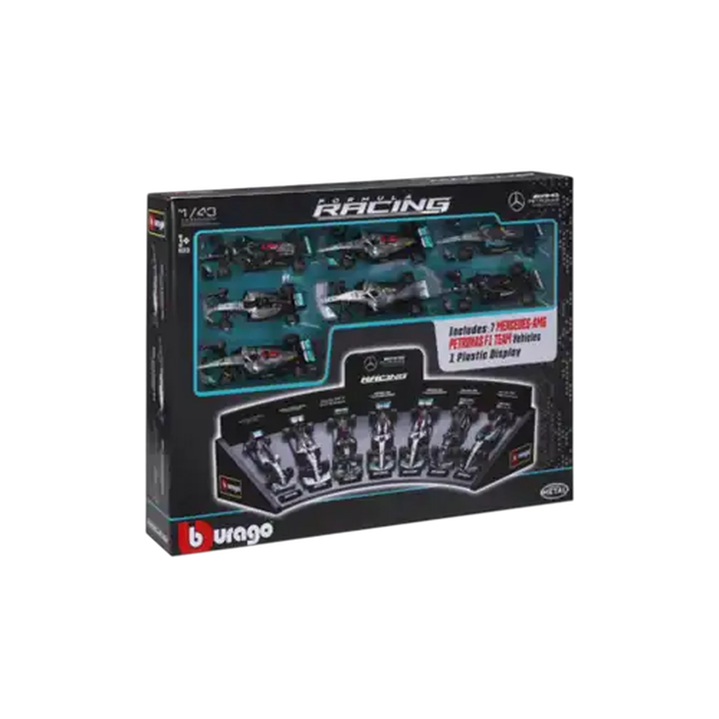 Image of Bburago F1 Mercedes-AMG Display 1:43 Scale 7-Pack