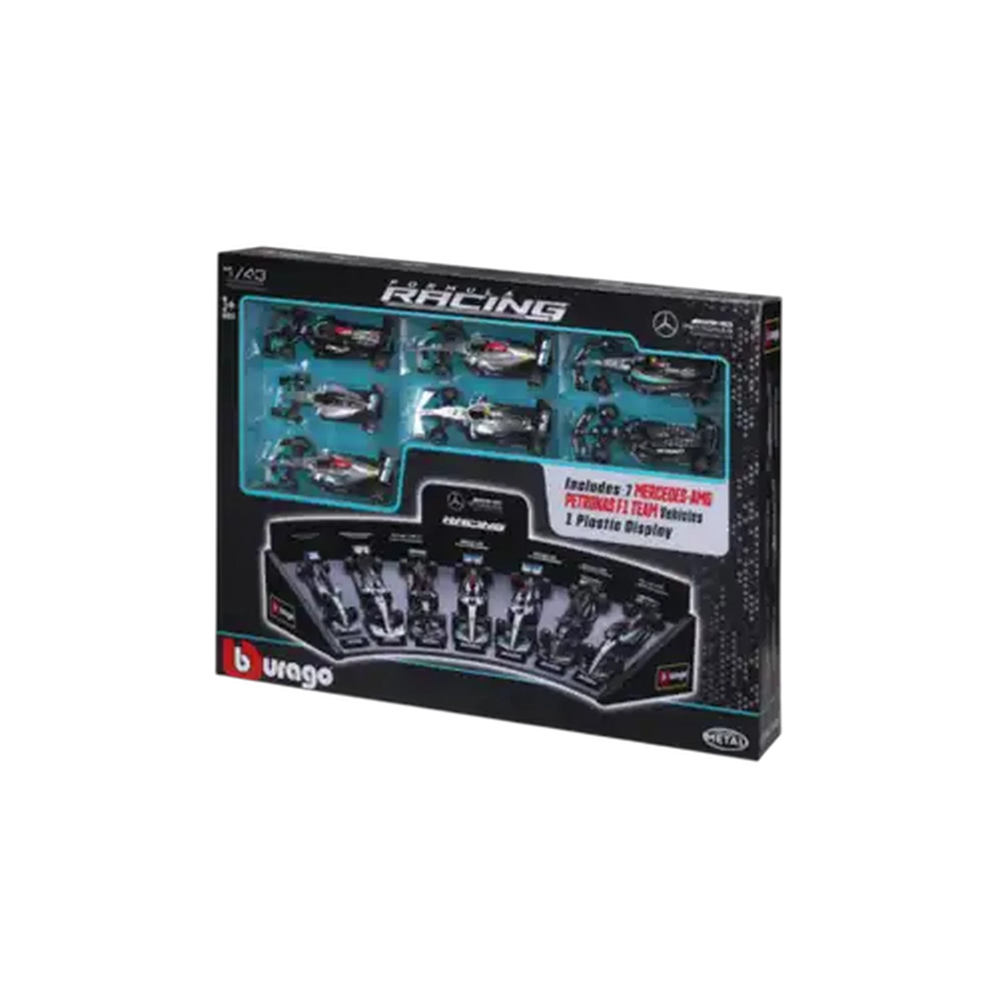 Image of Bburago F1 Mercedes-AMG Display 1:43 Scale 7-Pack