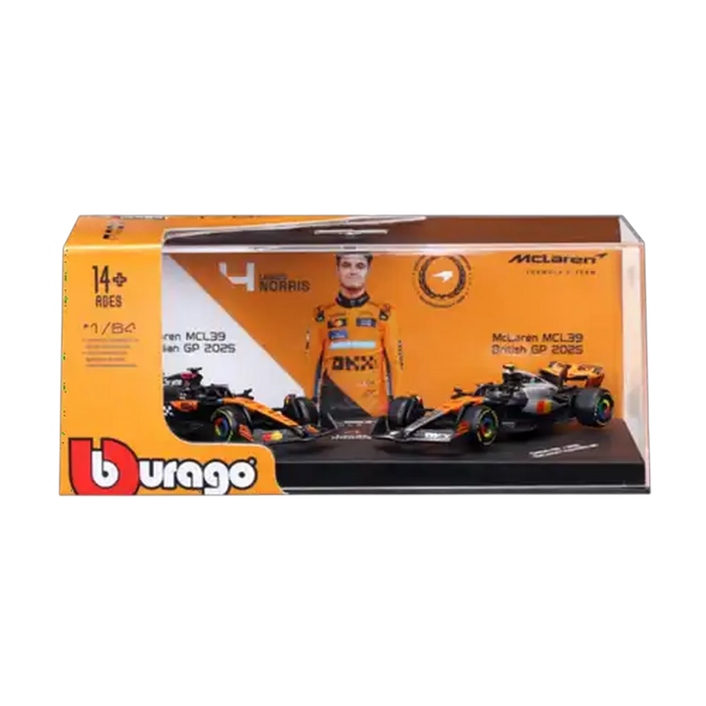 Image of Bburago F1 McLaren Hard Case 1:64 Scale 2-Pack (Lando Norris)