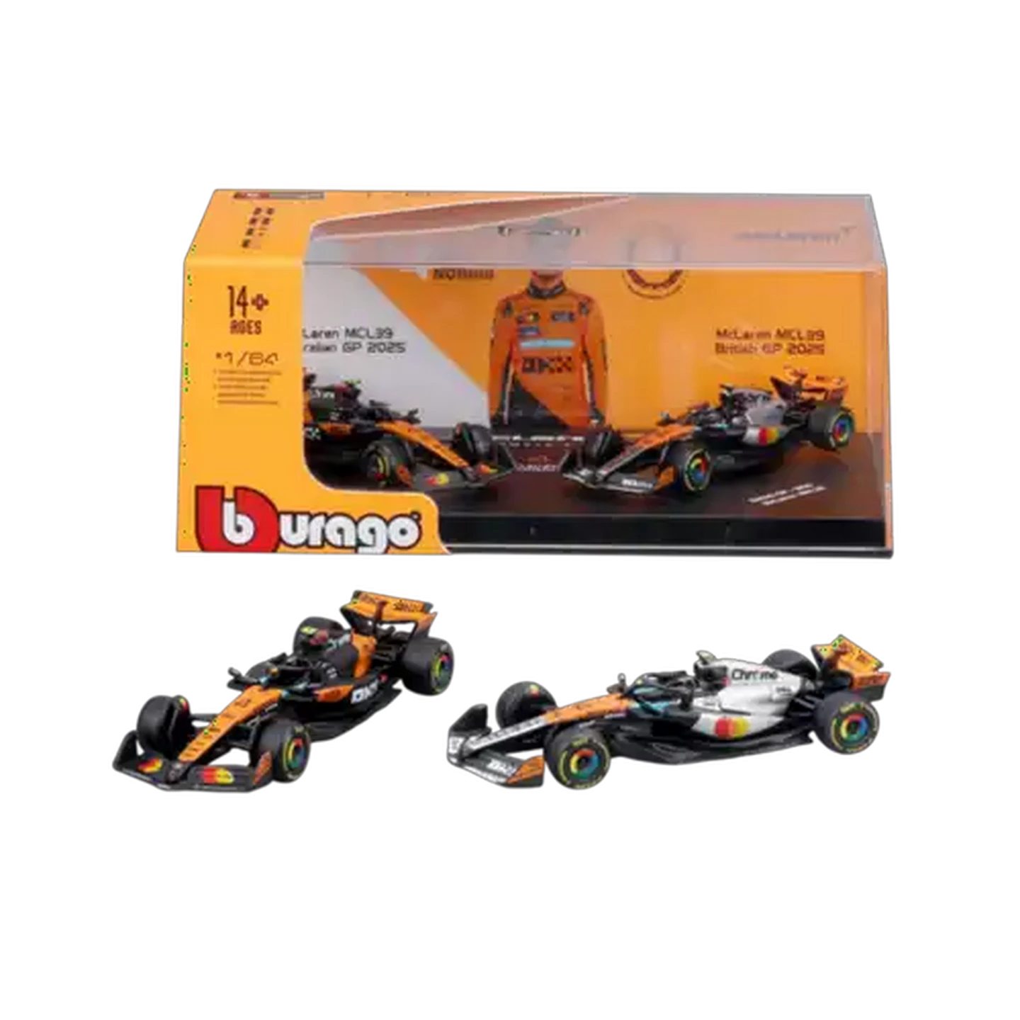 Image of Bburago F1 McLaren Hard Case 1:64 Scale 2-Pack (Lando Norris)