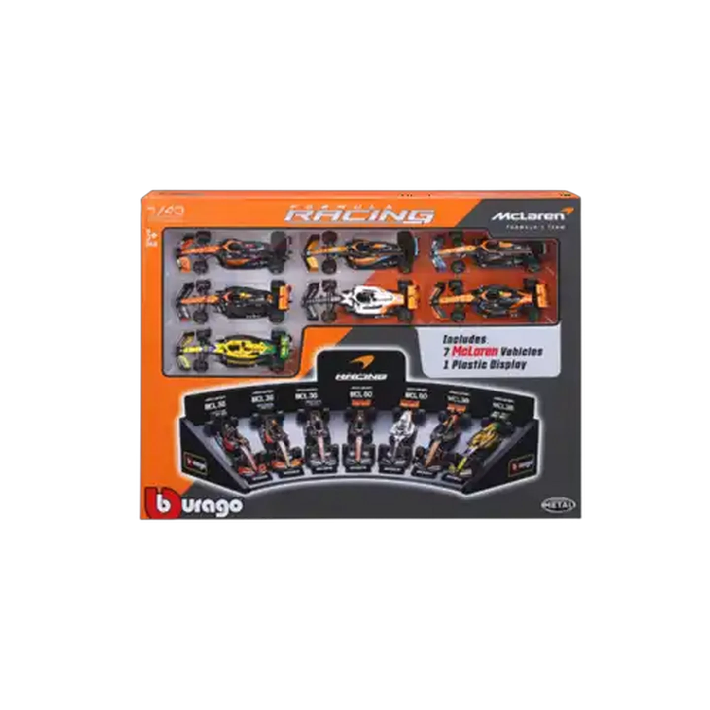 Image of Bburago F1 McLaren Display 1:43 Scale 7-Pack