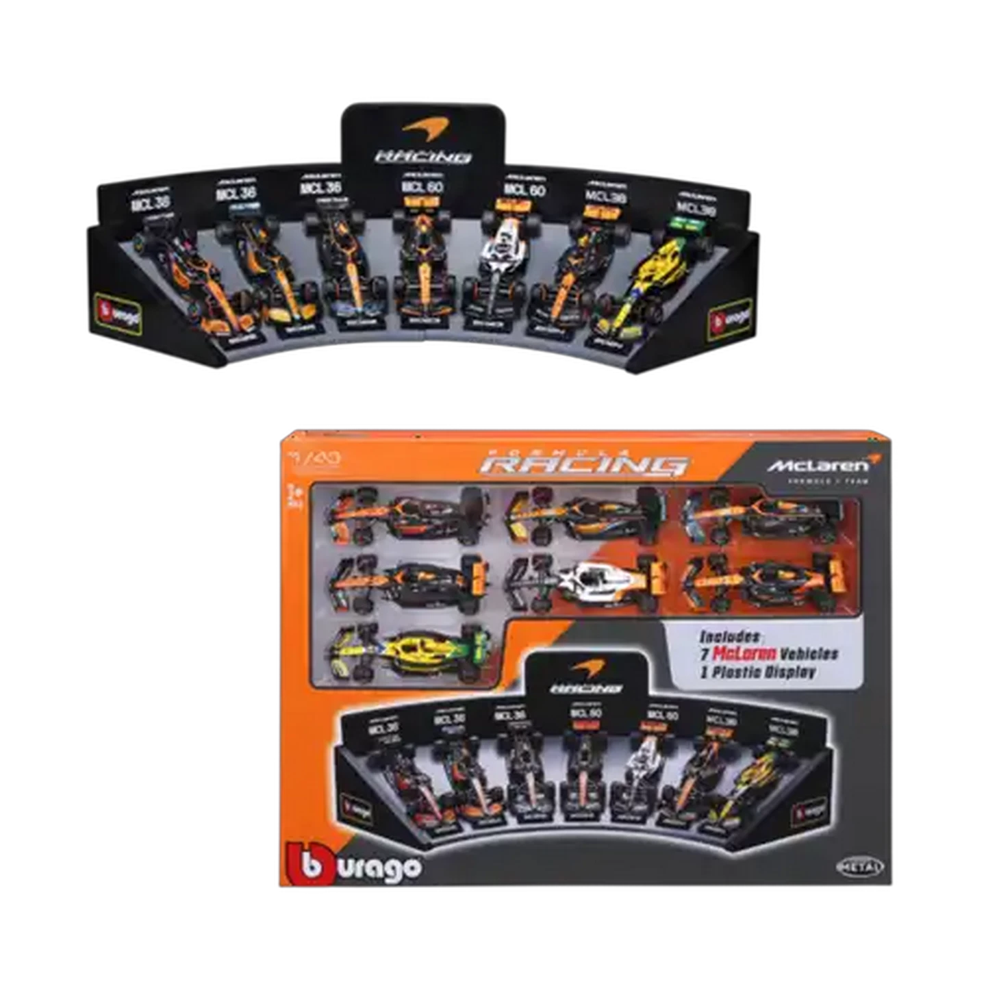 Image of Bburago F1 McLaren Display 1:43 Scale 7-Pack