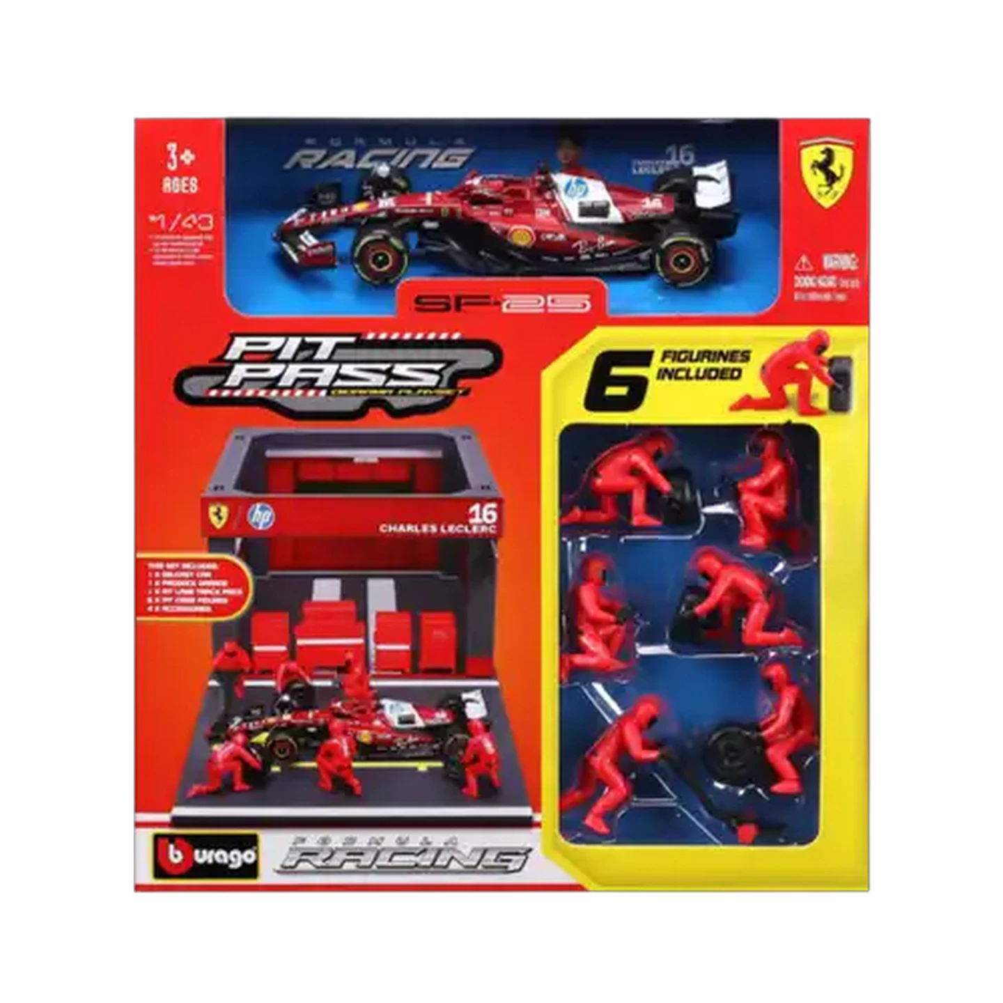 Checkers Sixty60 | Bburago F1 Pit Pass #16 Ferrari SF-25 1:43 Scale ...