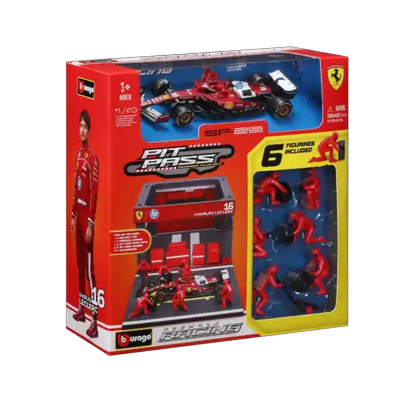 Checkers Sixty60 | Bburago F1 Pit Pass #16 Ferrari SF-25 1:43 Scale ...