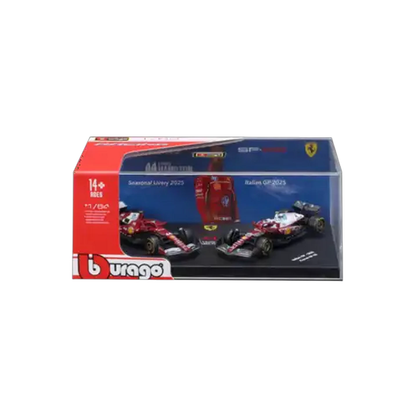 Image of Bburago F1 Ferrari Hard Case 1:64 Scale 2-Pack (Lewis Hamilton)
