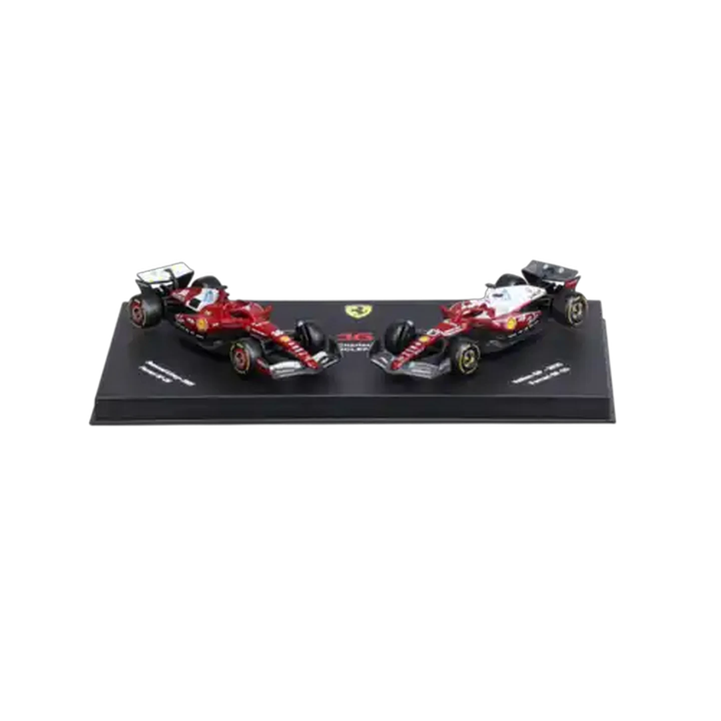 Image of Bburago F1 #16 Ferrari Hard Case 1:64 Scale 2-Pack (Charles Leclerc)