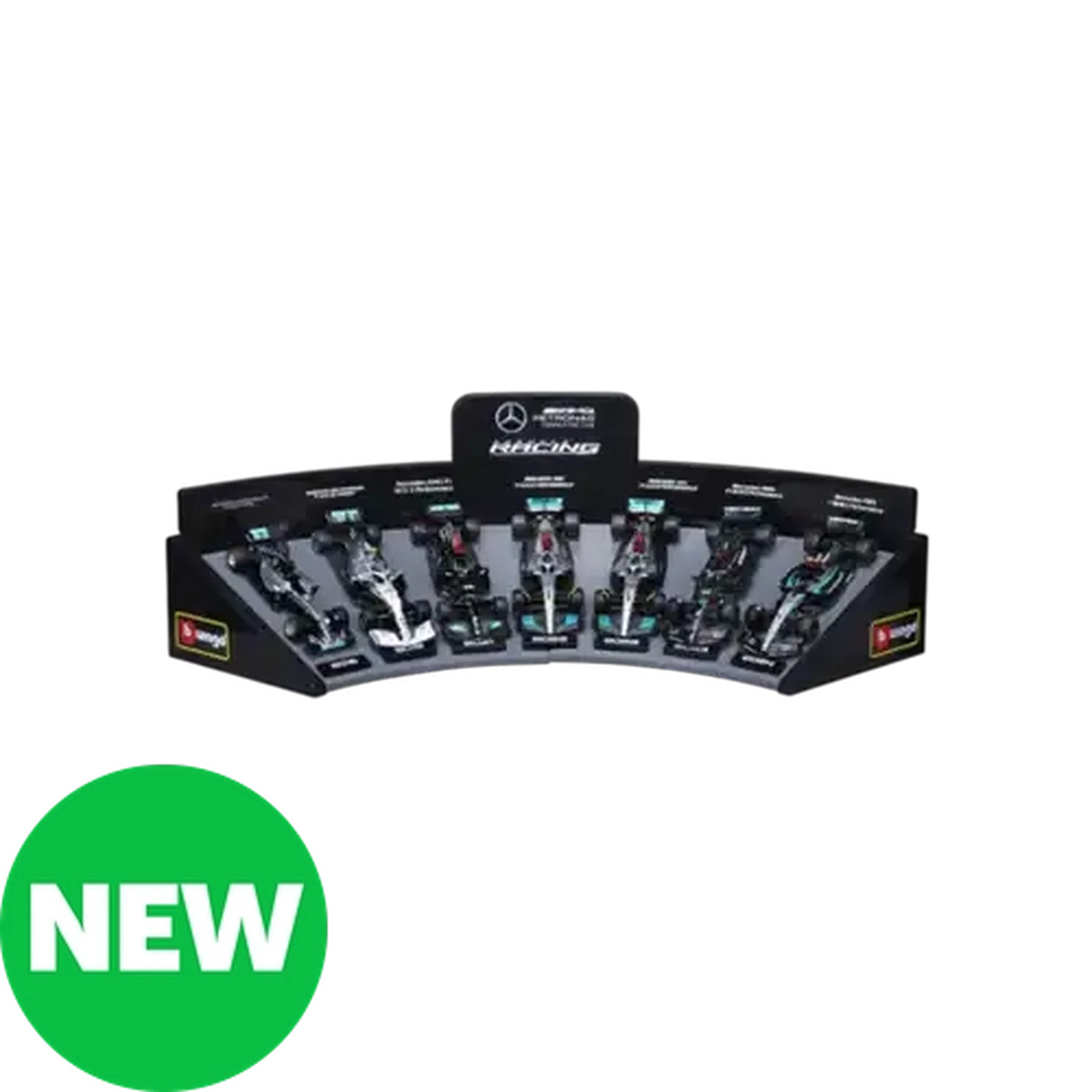 Image of Bburago F1 Mercedes-AMG Display 1:43 Scale 7-Pack