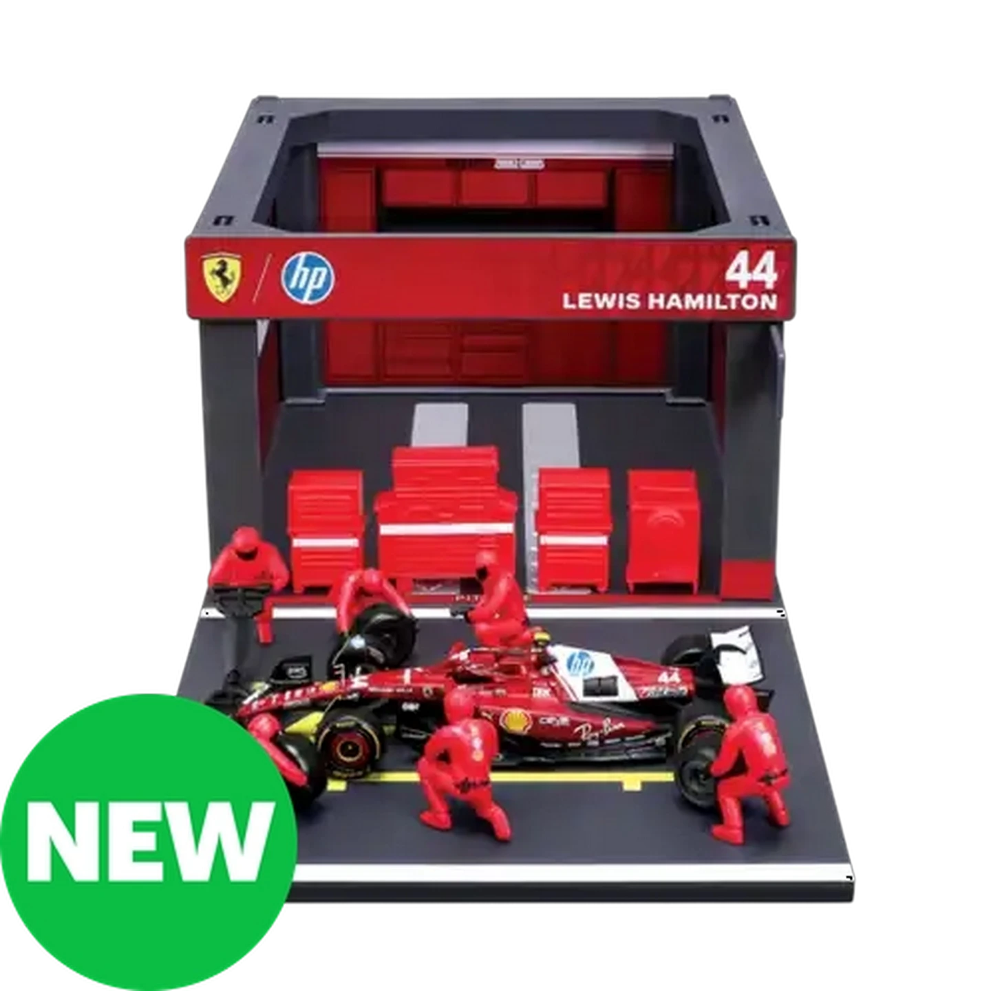 Image of Bburago F1 #44 Pit Pass Ferrari SF-25 1:43 Scale 2025 (Lewis Hamilton)