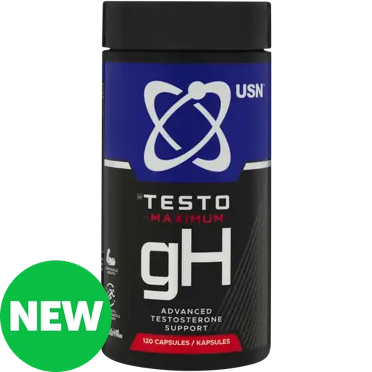 Image of USN Testo Maximum gH Advanced Testosterone Support Capsules 120 Pack