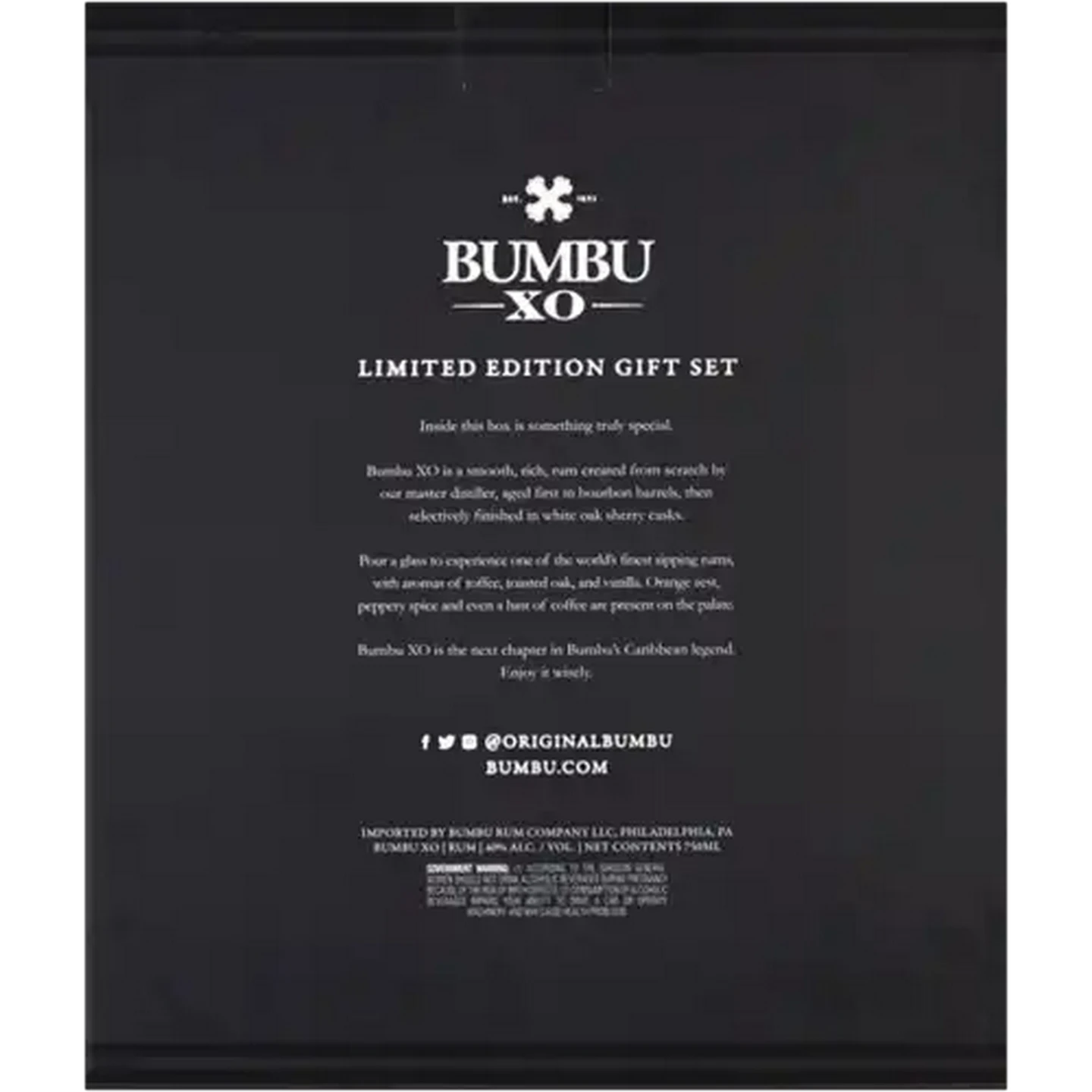 Image of Bumbu Limited Edition Rum Gift Pack Bottle 750ml 