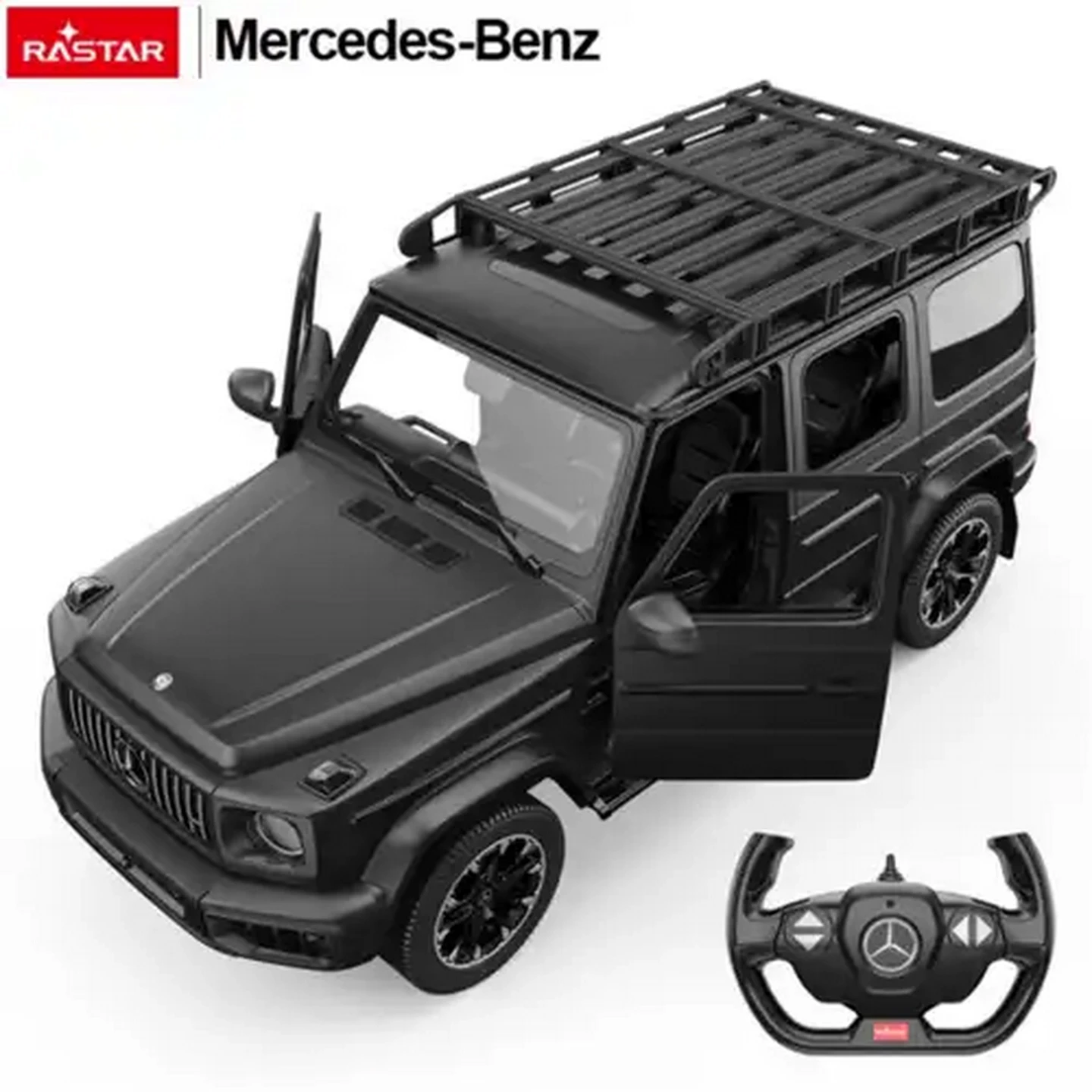 Image of Rastar 1:10 Mercedes-AMG G63 Remote Control Car Matt Black