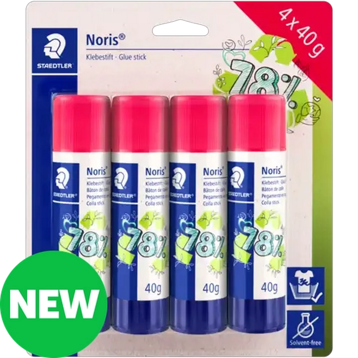 Image of Staedtler Noris Glue Stick 4 x 40g 